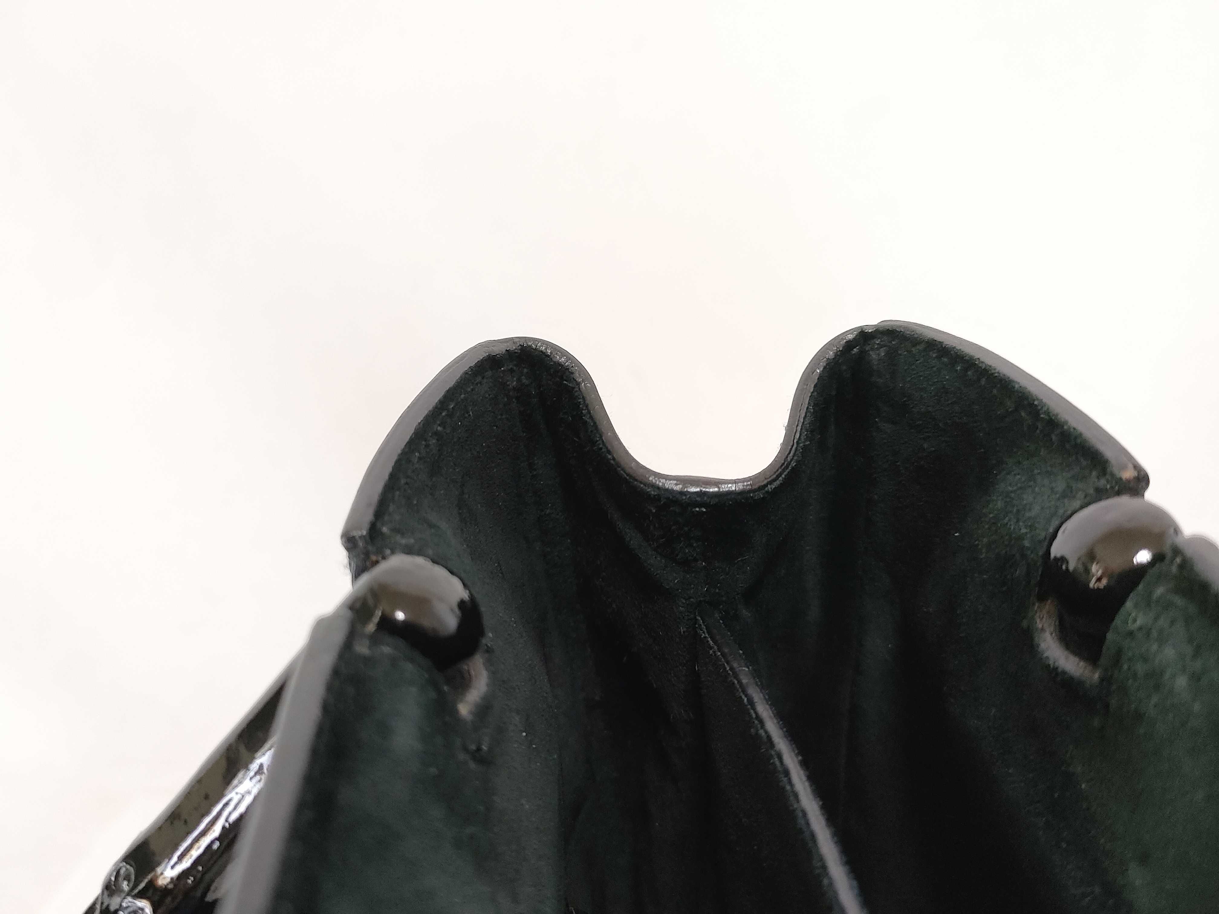 【水曜終了】(10827_0009)GUCCI バンブー エナメル ハンドバッグ 002・1061 001998 布袋