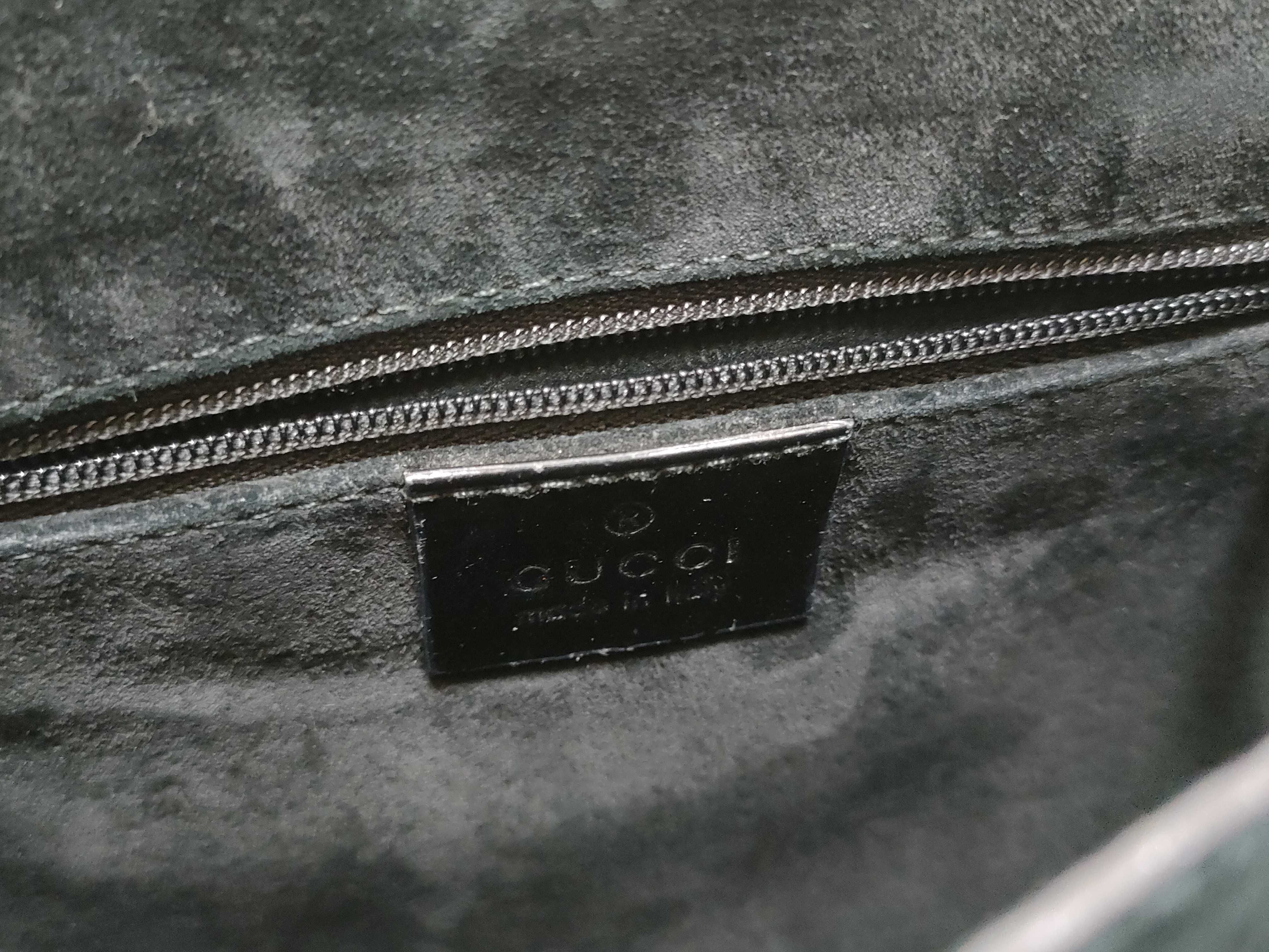 【水曜終了】(10827_0009)GUCCI バンブー エナメル ハンドバッグ 002・1061 001998 布袋