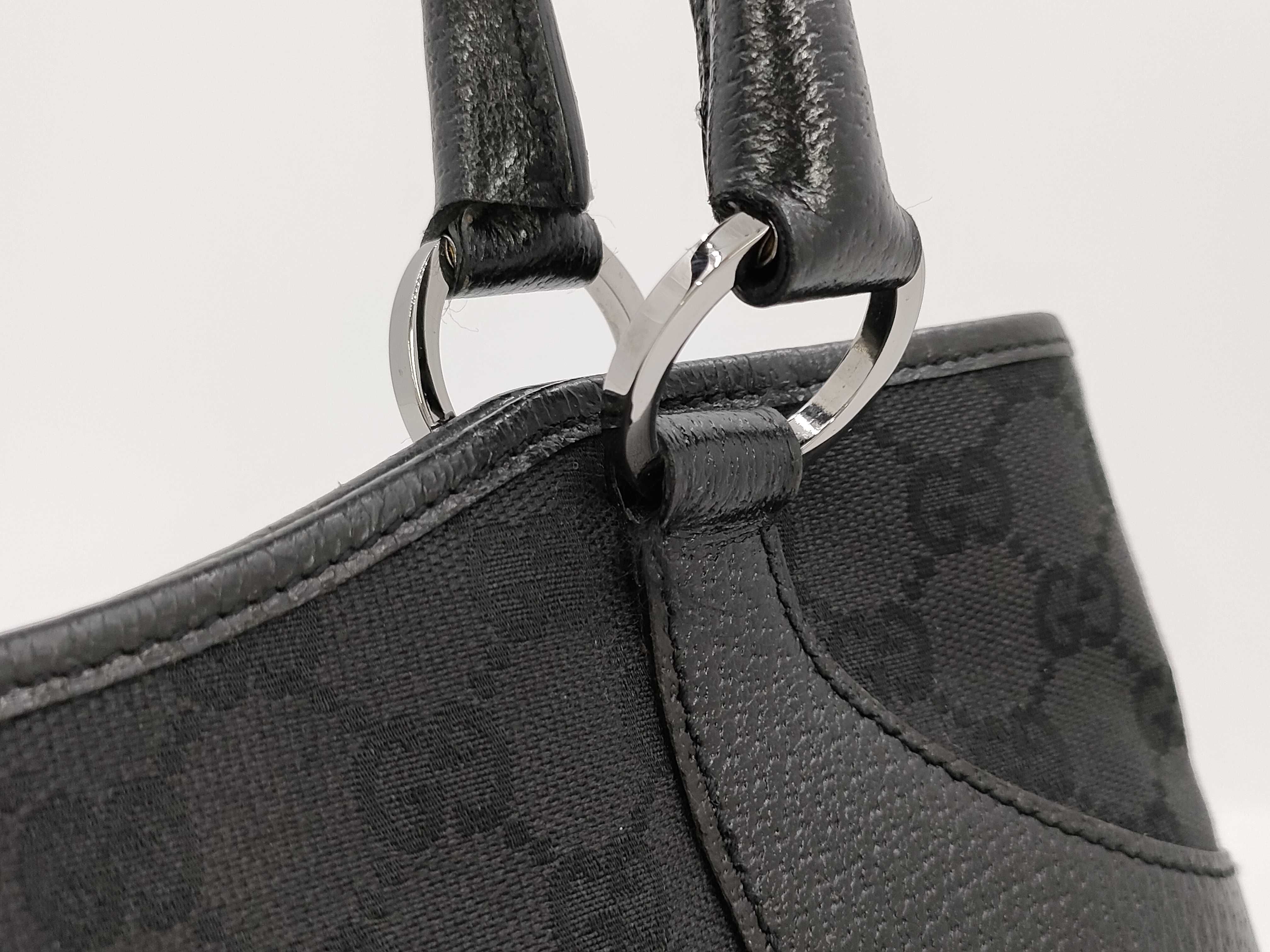 【水曜終了】(10827_0016)GUCCI グッチ GGキャンバス トートバッグ 113015 001013 ブラック トートバッグ ハンドバッグ