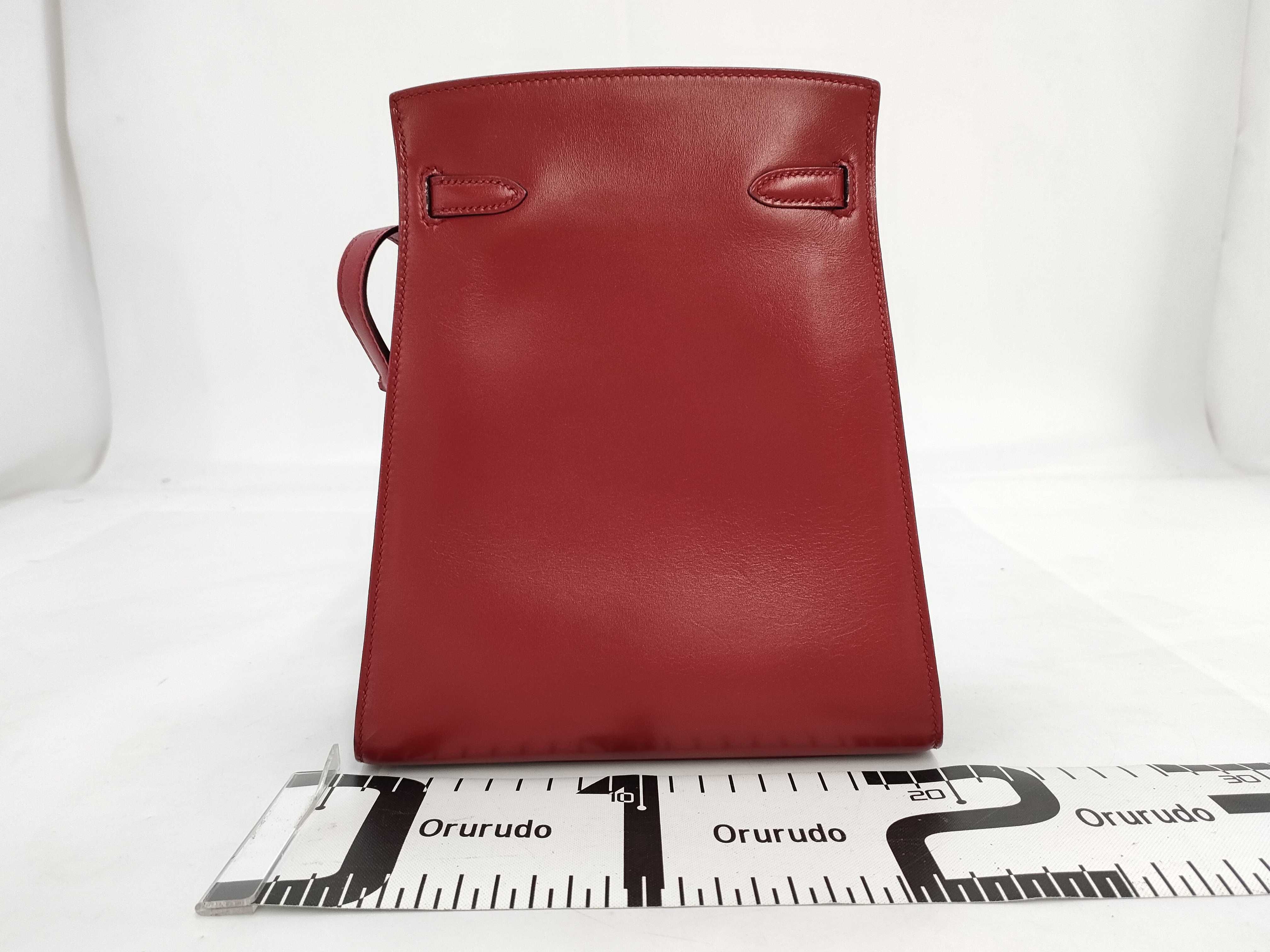 【水曜終了】(10813_0103)HERMES HERMES ケリースポーツ 赤系 ゴールド金具 ショルダーバッグ