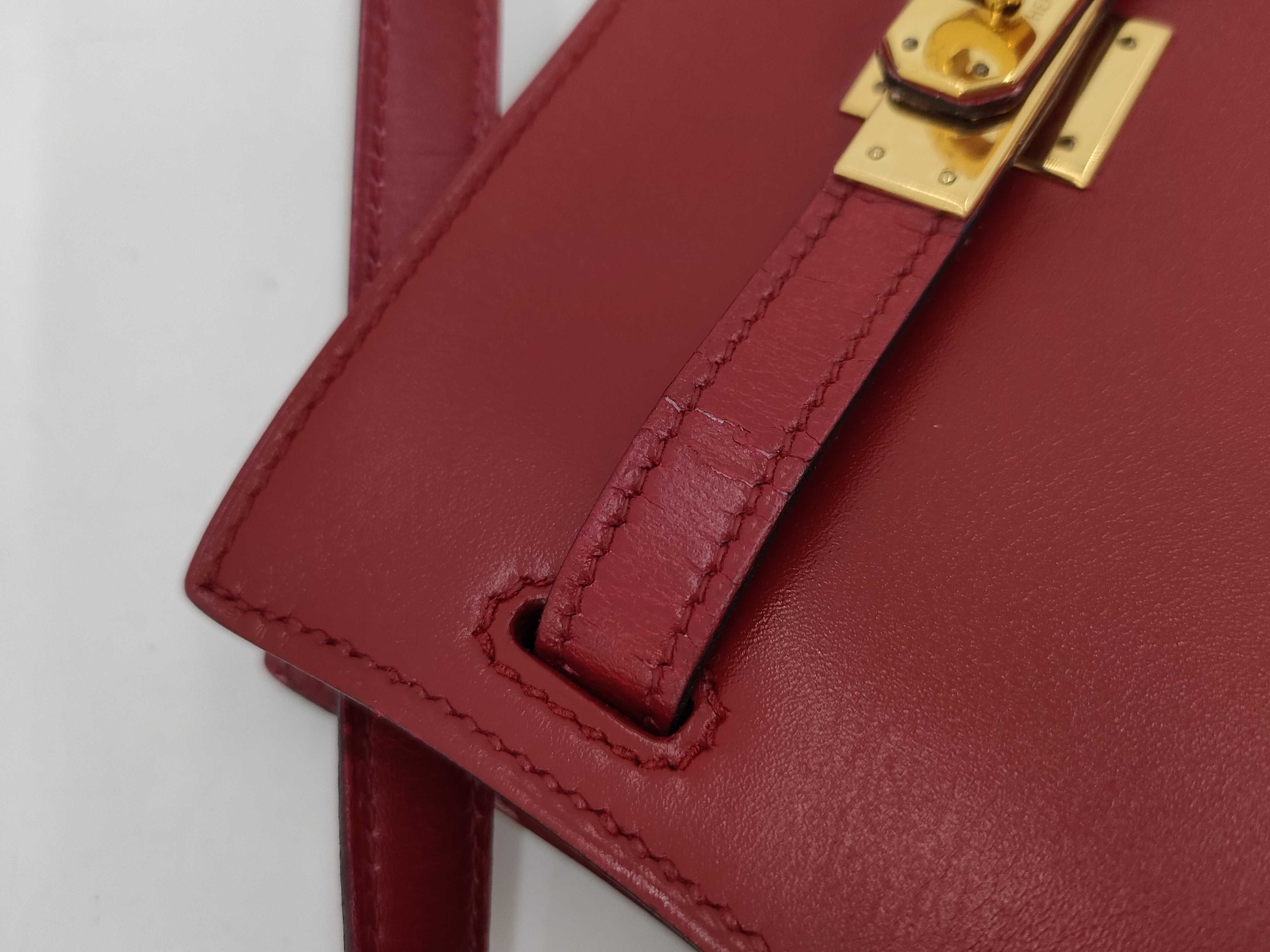 【水曜終了】(10813_0103)HERMES HERMES ケリースポーツ 赤系 ゴールド金具 ショルダーバッグ