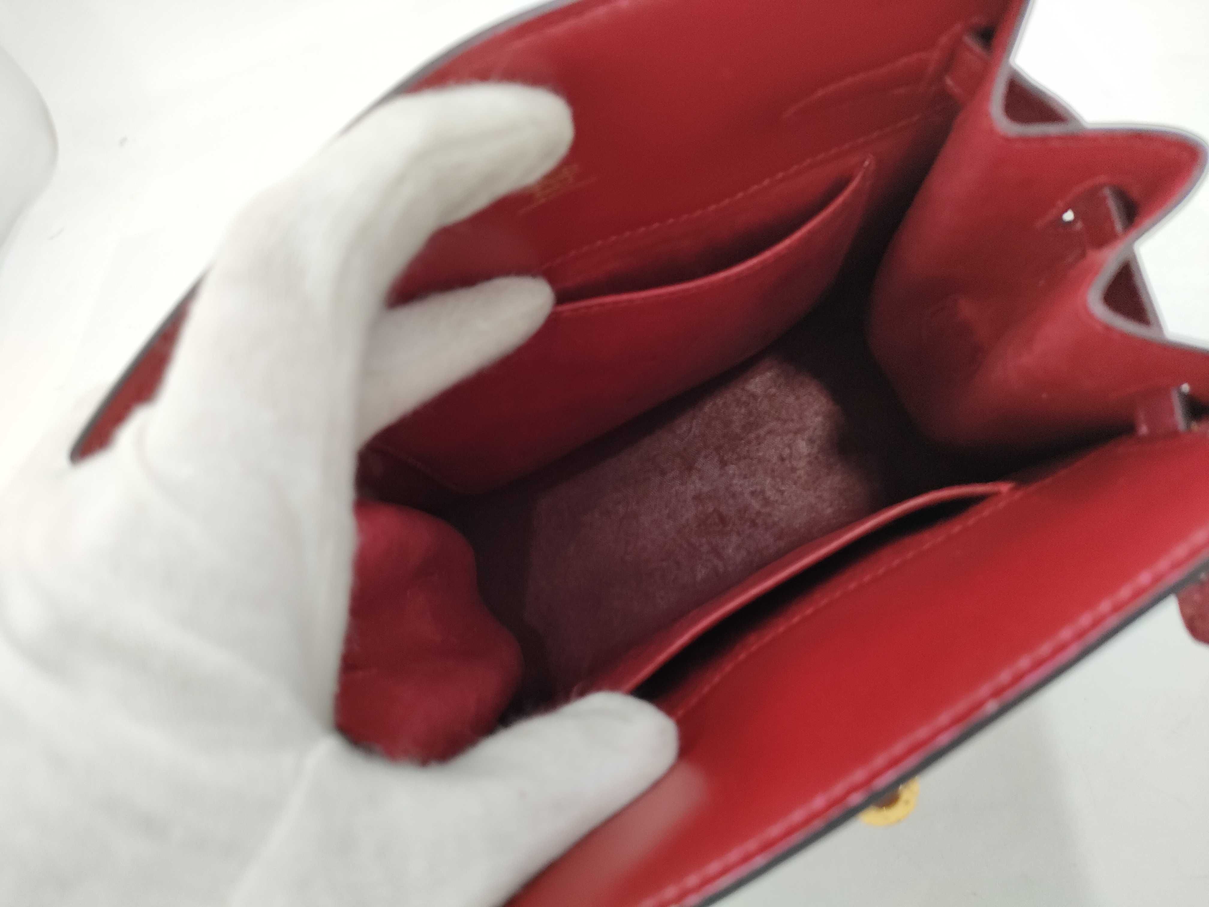 【水曜終了】(10813_0103)HERMES HERMES ケリースポーツ 赤系 ゴールド金具 ショルダーバッグ