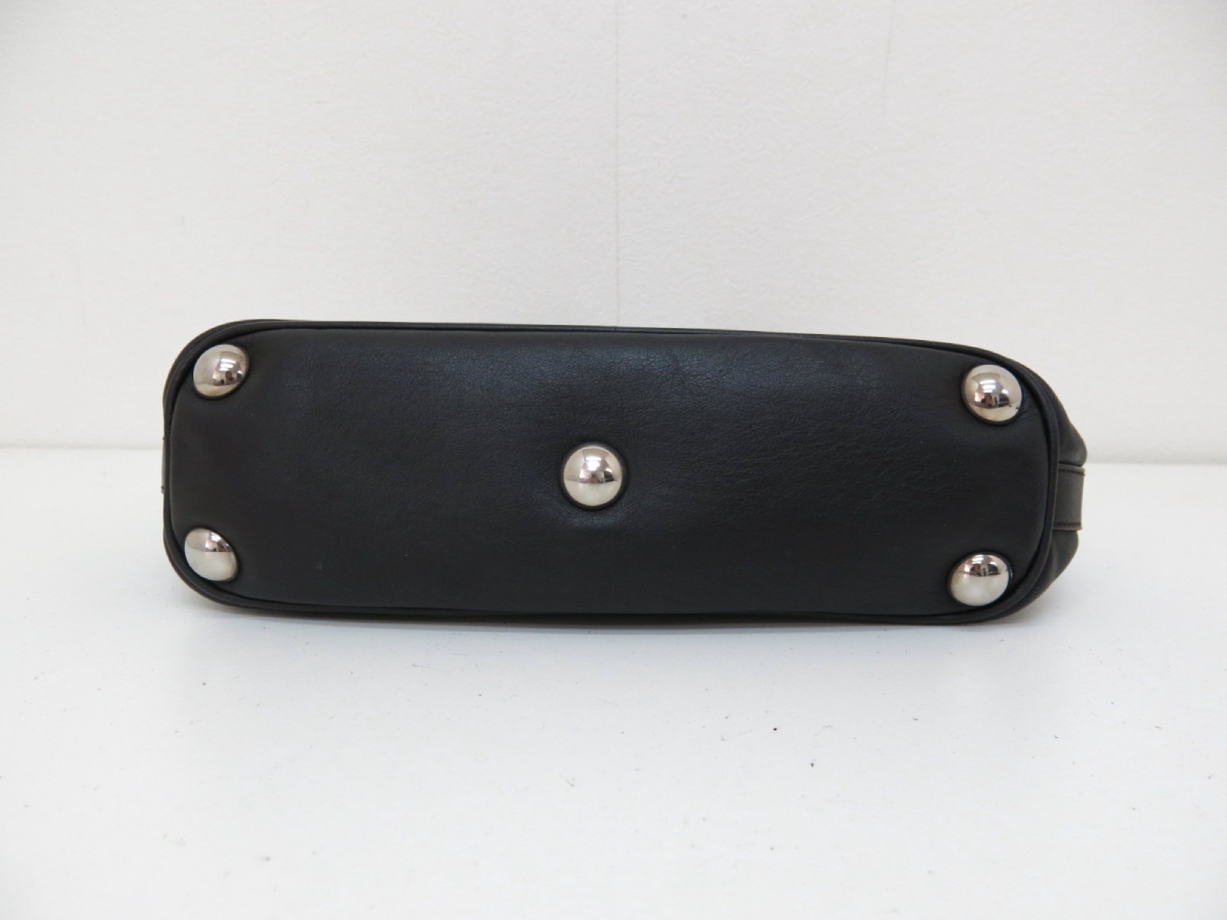 【水曜終了】(10827_0012)GUCCI グッチ ホースビット型押し レザー ハンド バッグ ダークブラウン ハンドバッグ