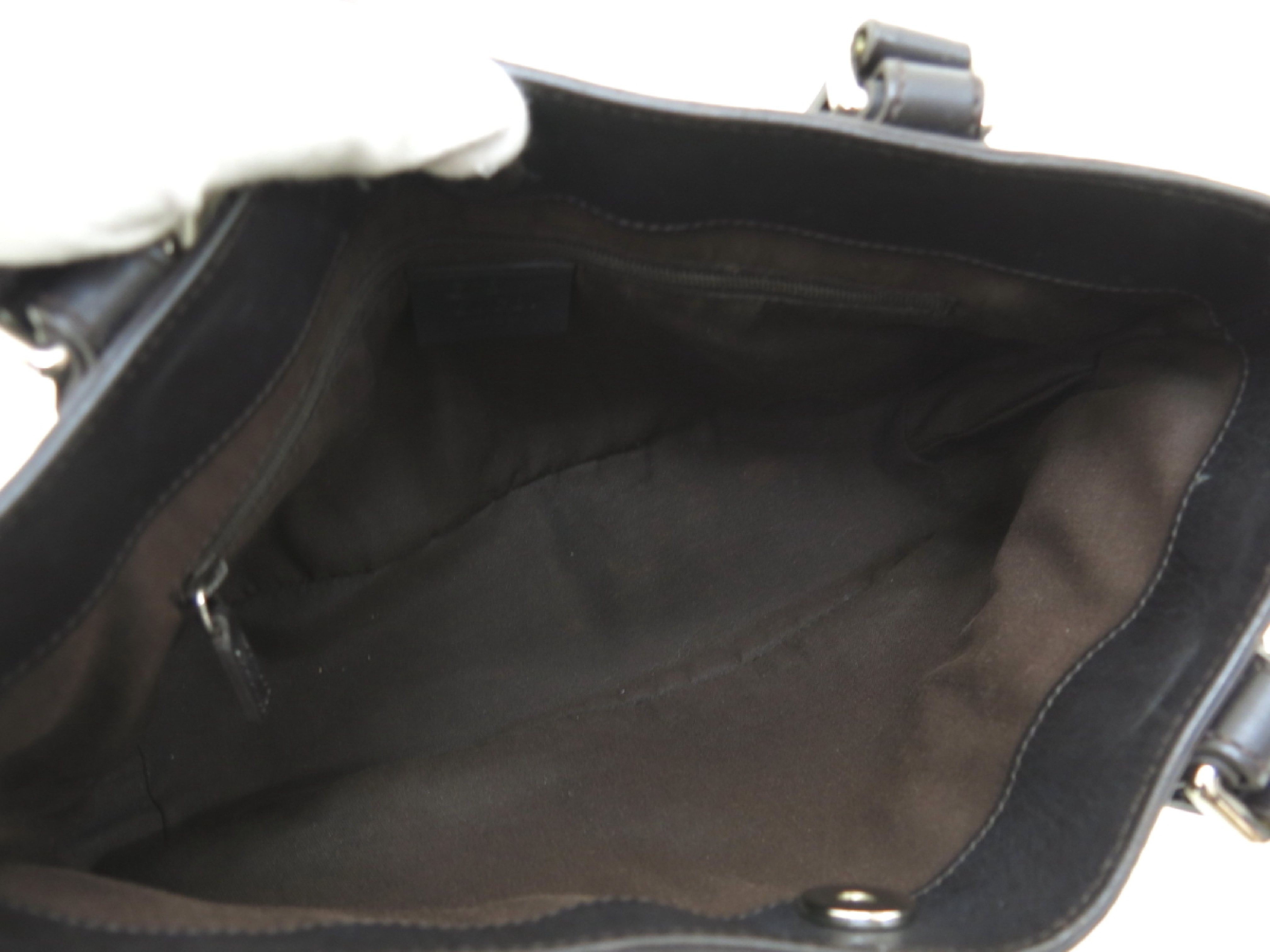 【水曜終了】(10827_0012)GUCCI グッチ ホースビット型押し レザー ハンド バッグ ダークブラウン ハンドバッグ