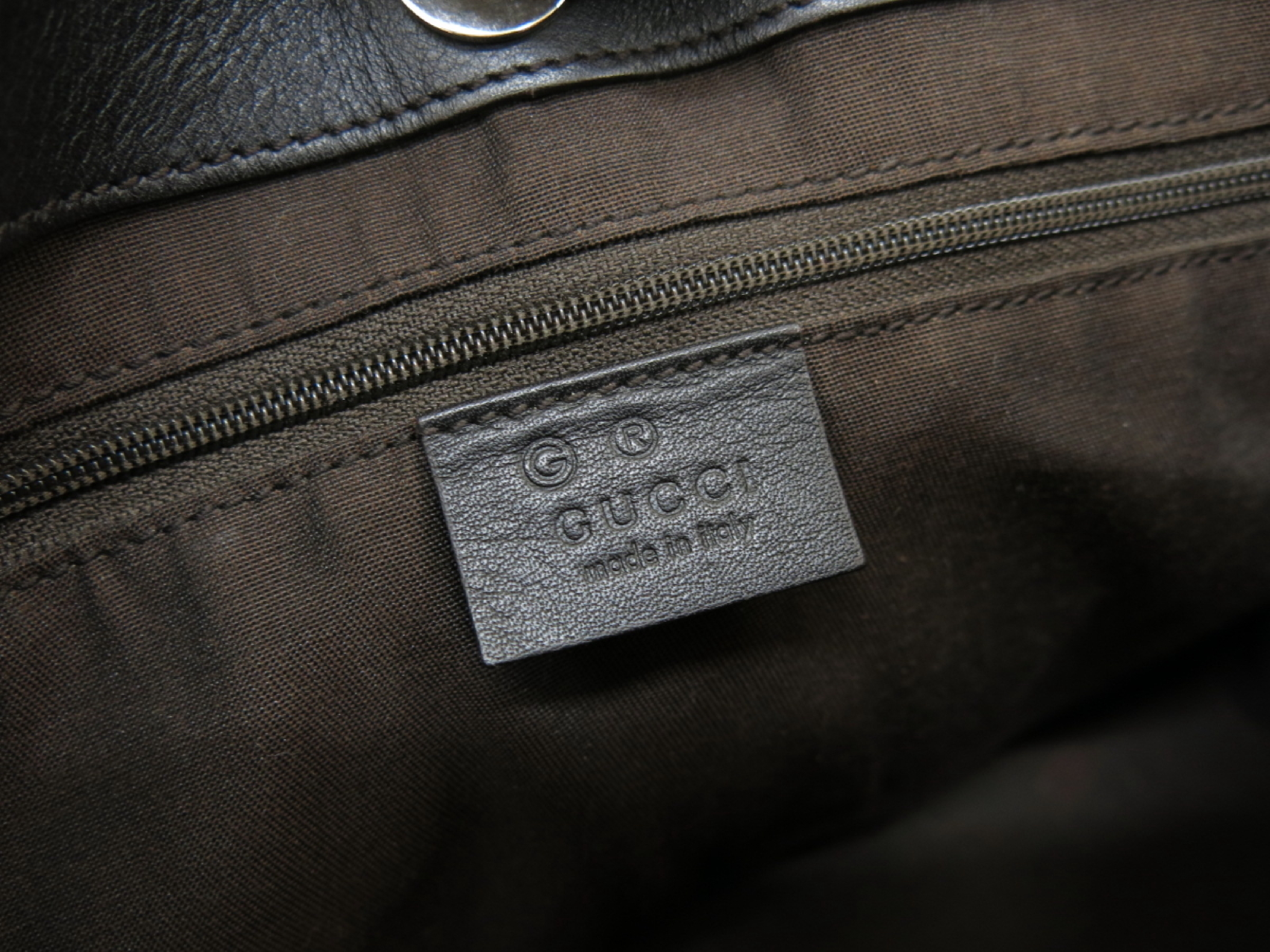 【水曜終了】(10827_0012)GUCCI グッチ ホースビット型押し レザー ハンド バッグ ダークブラウン ハンドバッグ