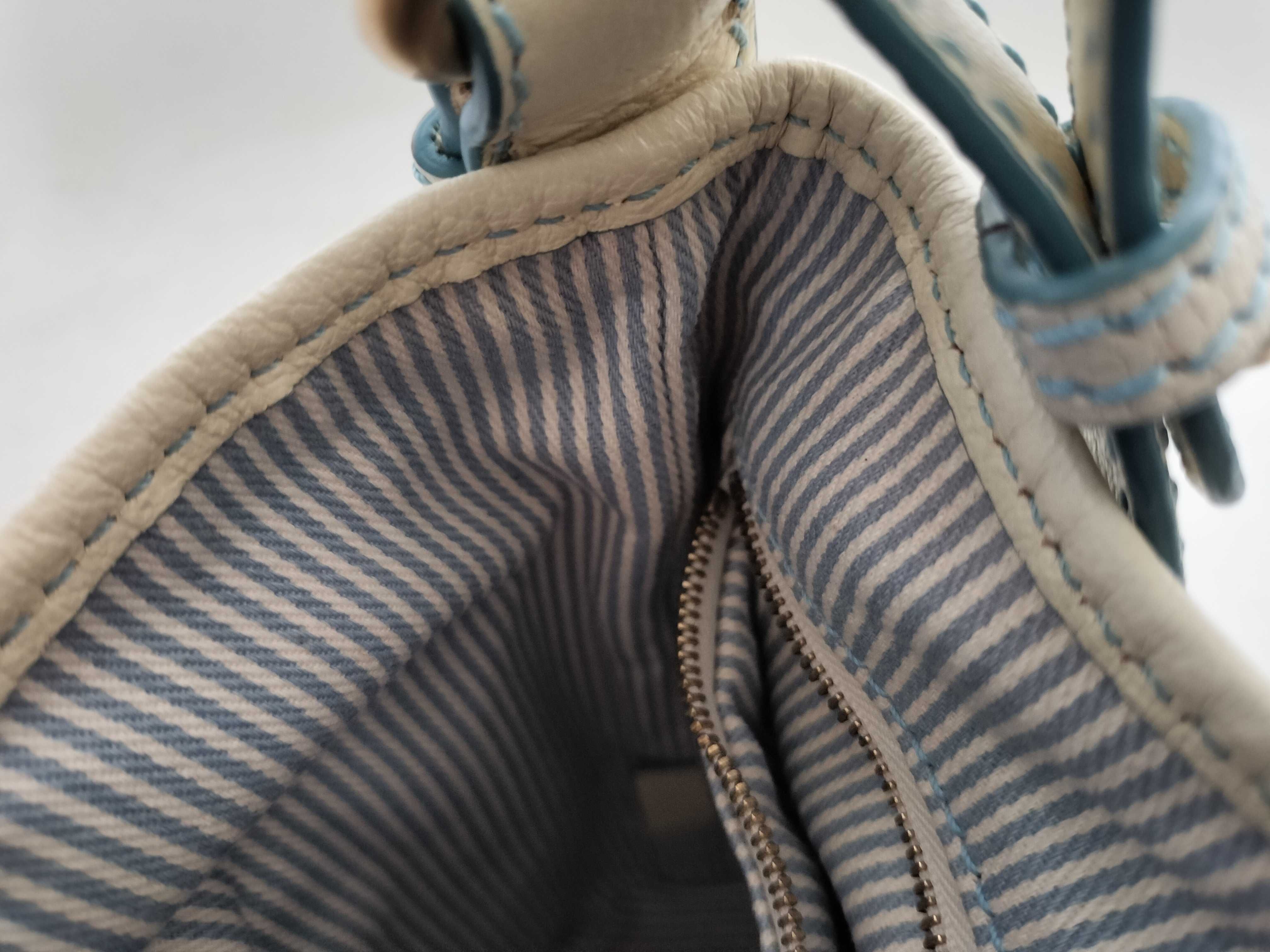 【水曜終了】(10827_0032)CELINE セリーヌ Cマカダム キャンバス/レザー ワンショルダーバッグ Blue