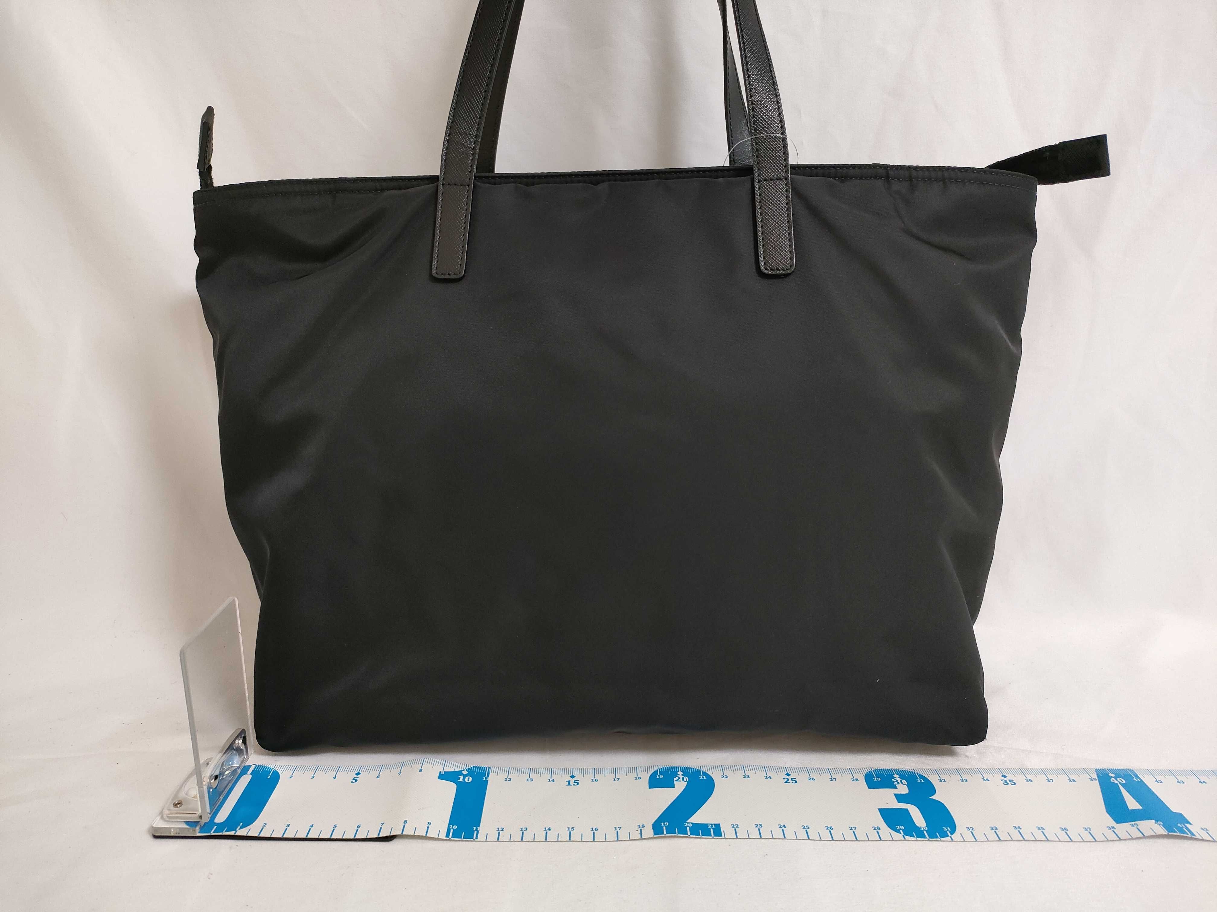 【水曜終了】(10698_0171)PRADA テスート ナイロン×レザー トートバッグ 黒 1BG052 G有 トートバッグ