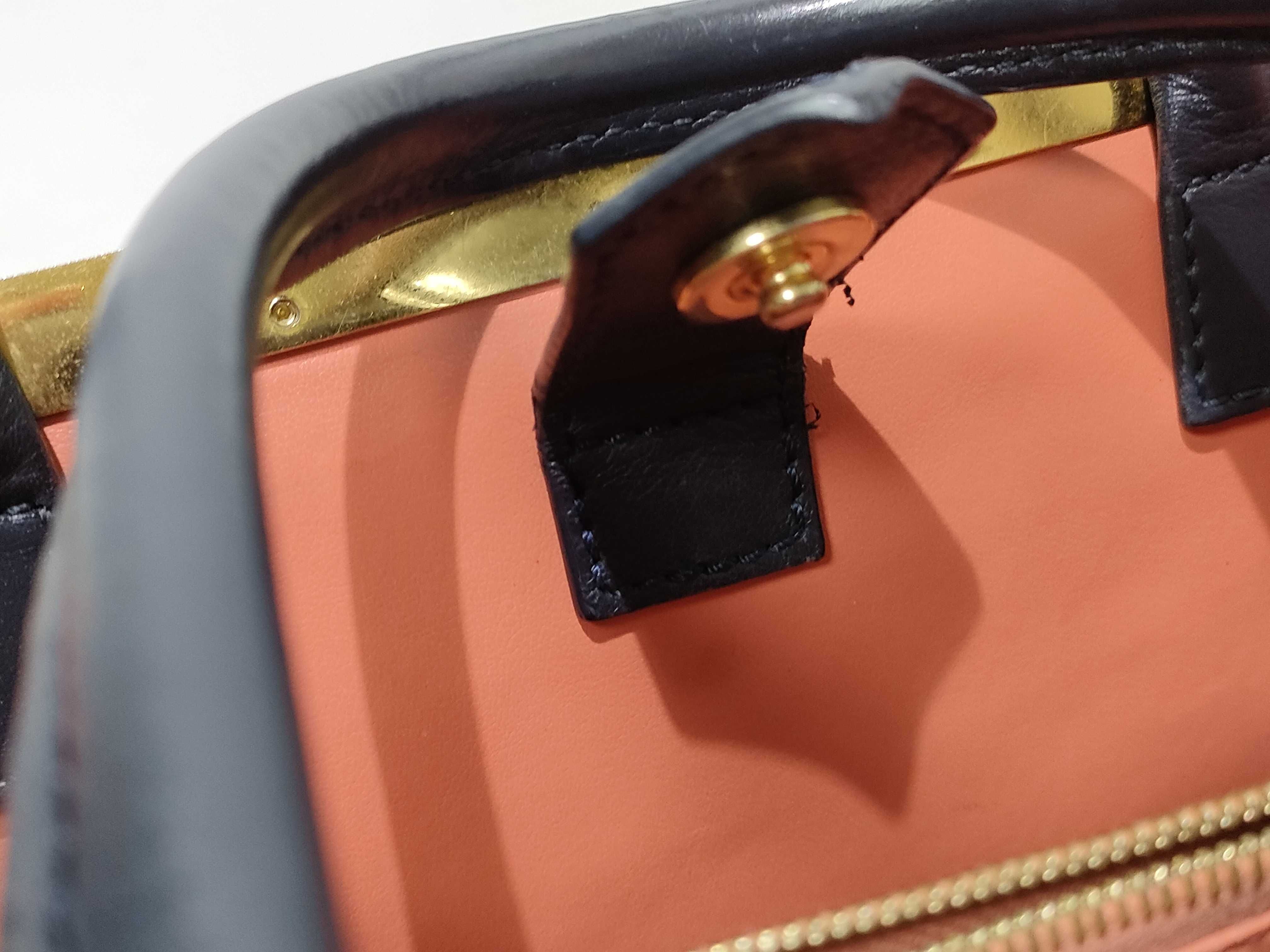 【水曜終了】(10827_0066)FENDI フェンディ プチトゥージュール ダークネイビー レザー 2way 8BH253 ハンドバッグ