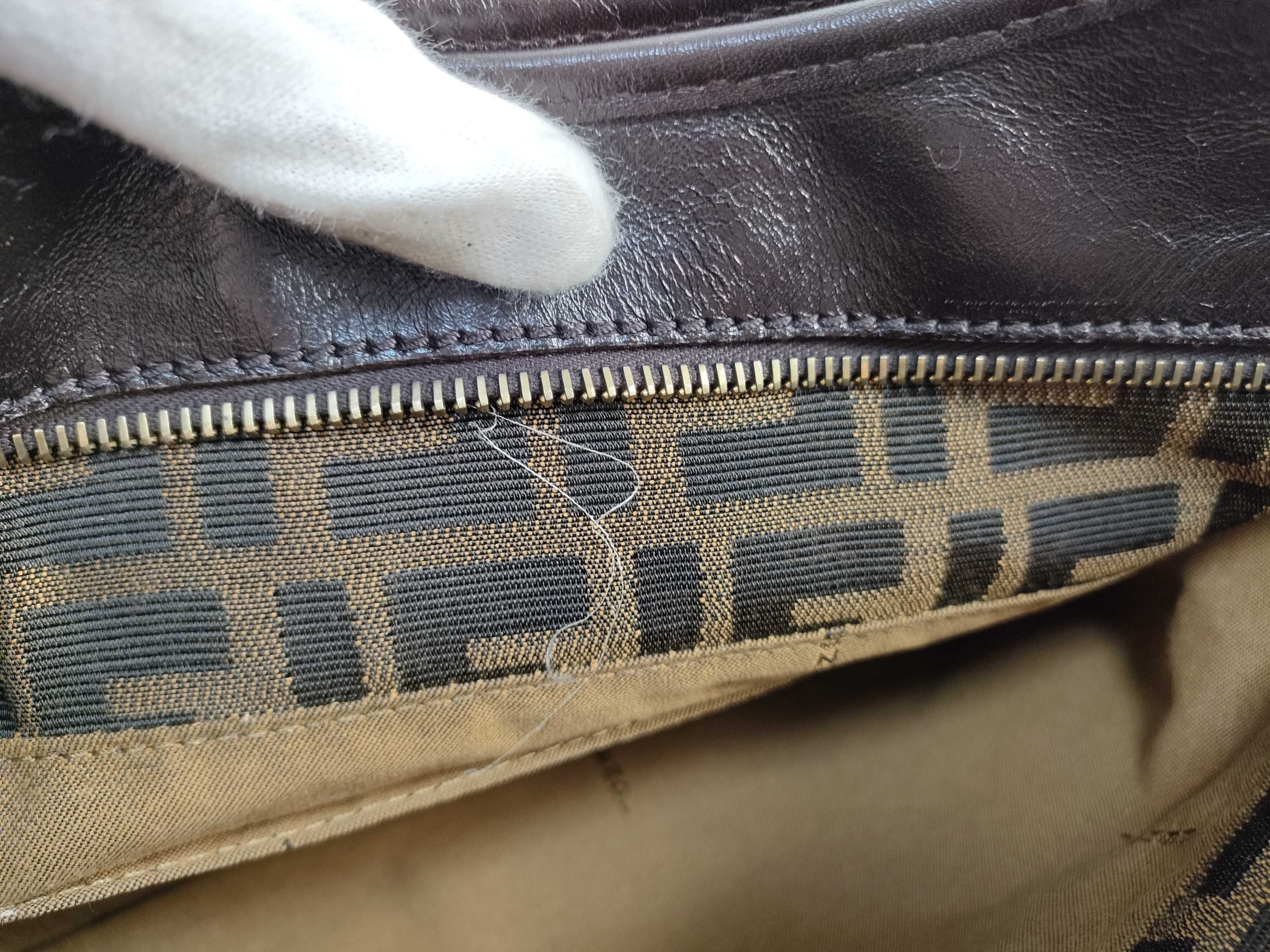 【水曜終了】(10827_0067)FENDI フェンディ ズッカ ハンドバッグ