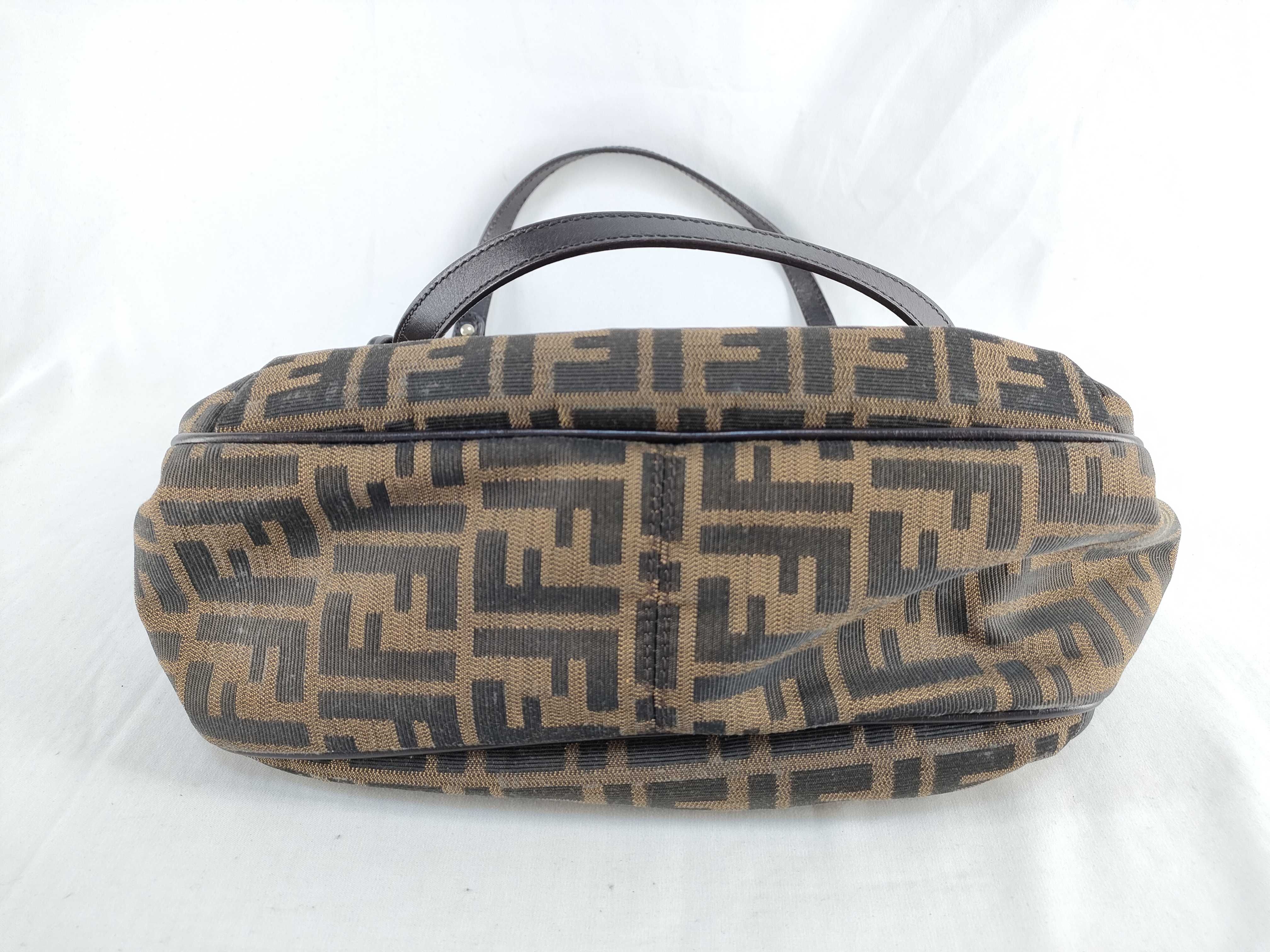 【水曜終了】(10827_0067)FENDI フェンディ ズッカ ハンドバッグ