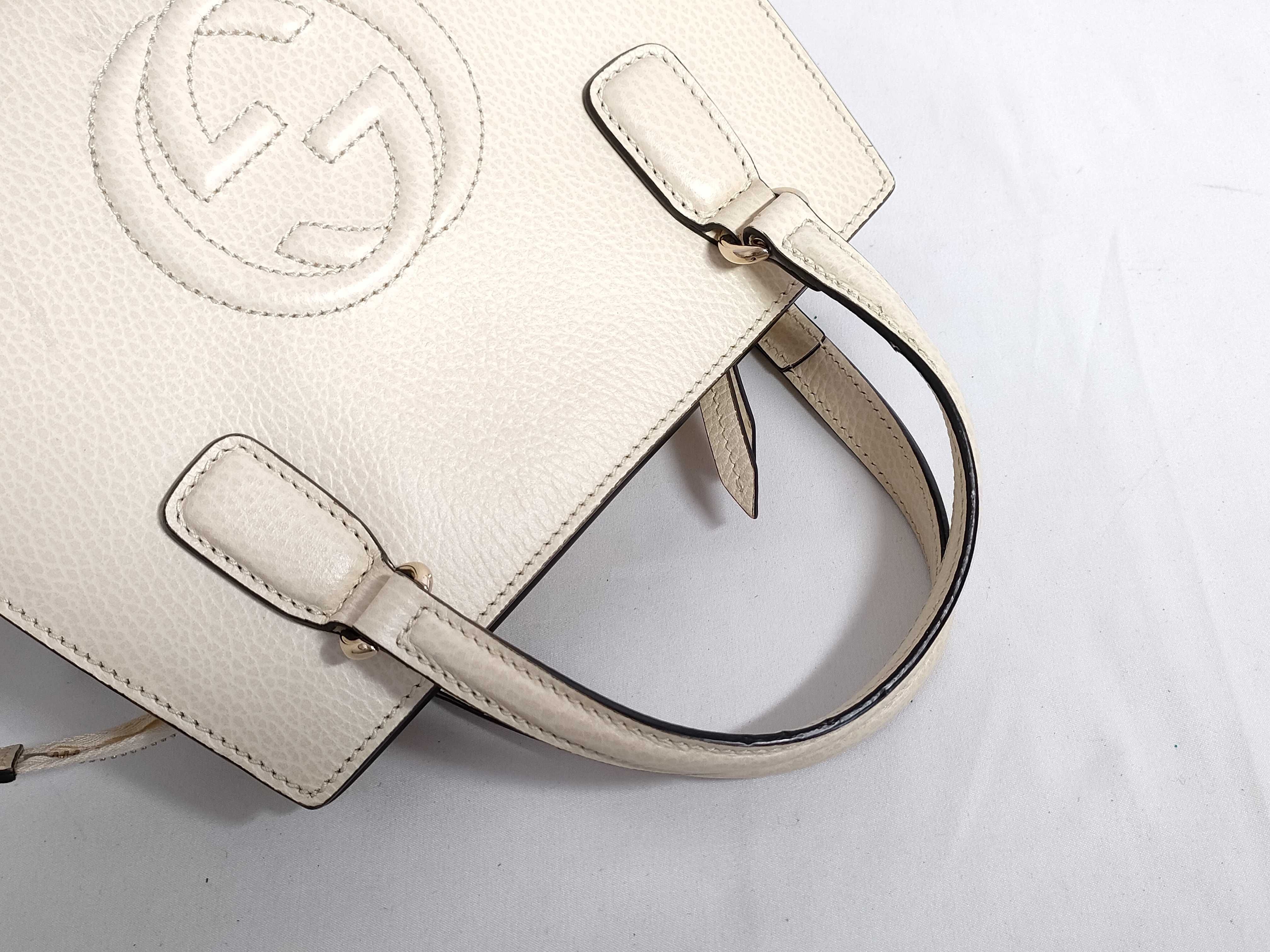 【水曜終了】(10827_0013)GUCCI グッチ ソーホー ハンド2way 607722 スト付き ハンドバッグ