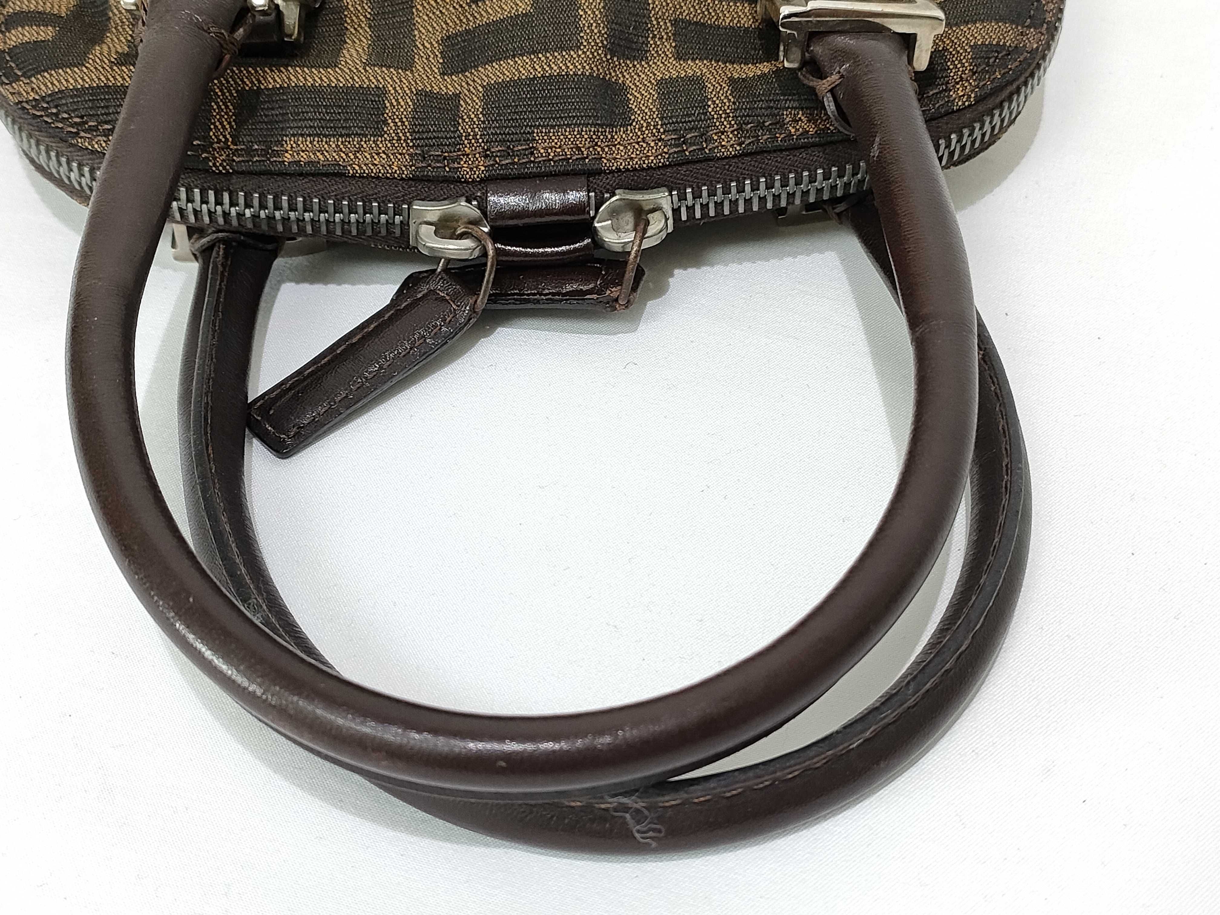 【水曜終了】(10827_0068)FENDI フェンティ ズッカ ハンドバッグ