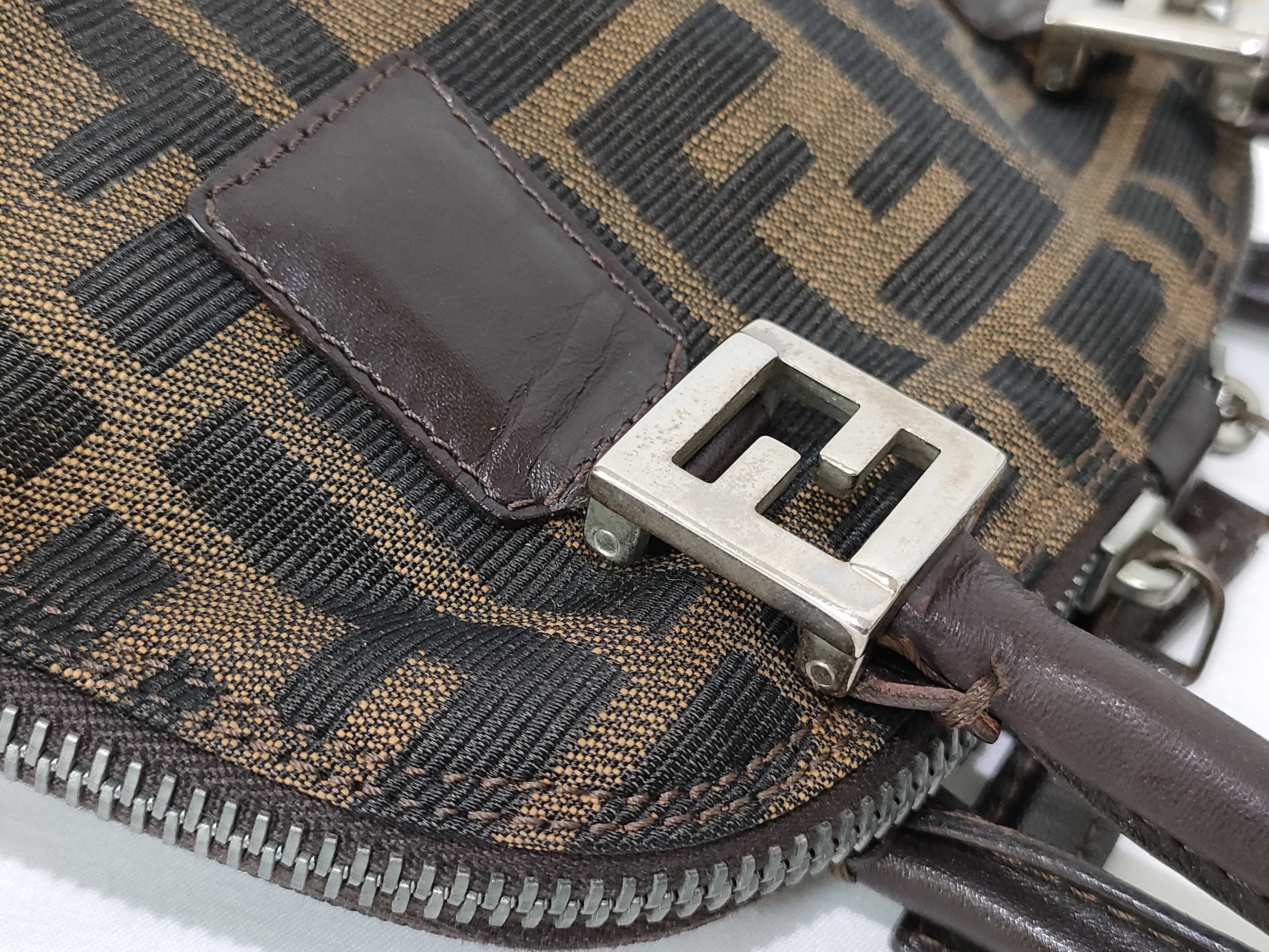 【水曜終了】(10827_0068)FENDI フェンティ ズッカ ハンドバッグ