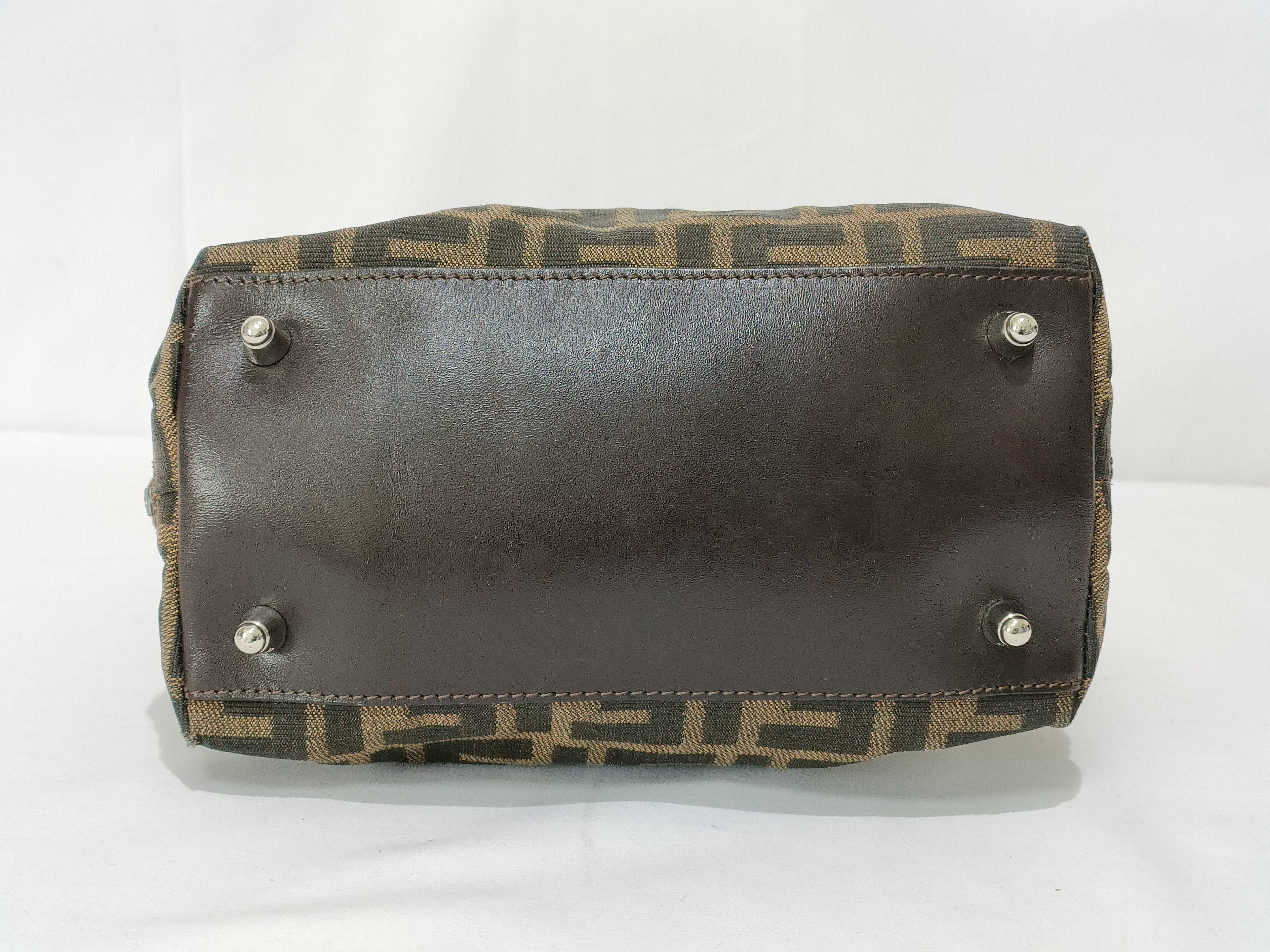 【水曜終了】(10827_0068)FENDI フェンティ ズッカ ハンドバッグ