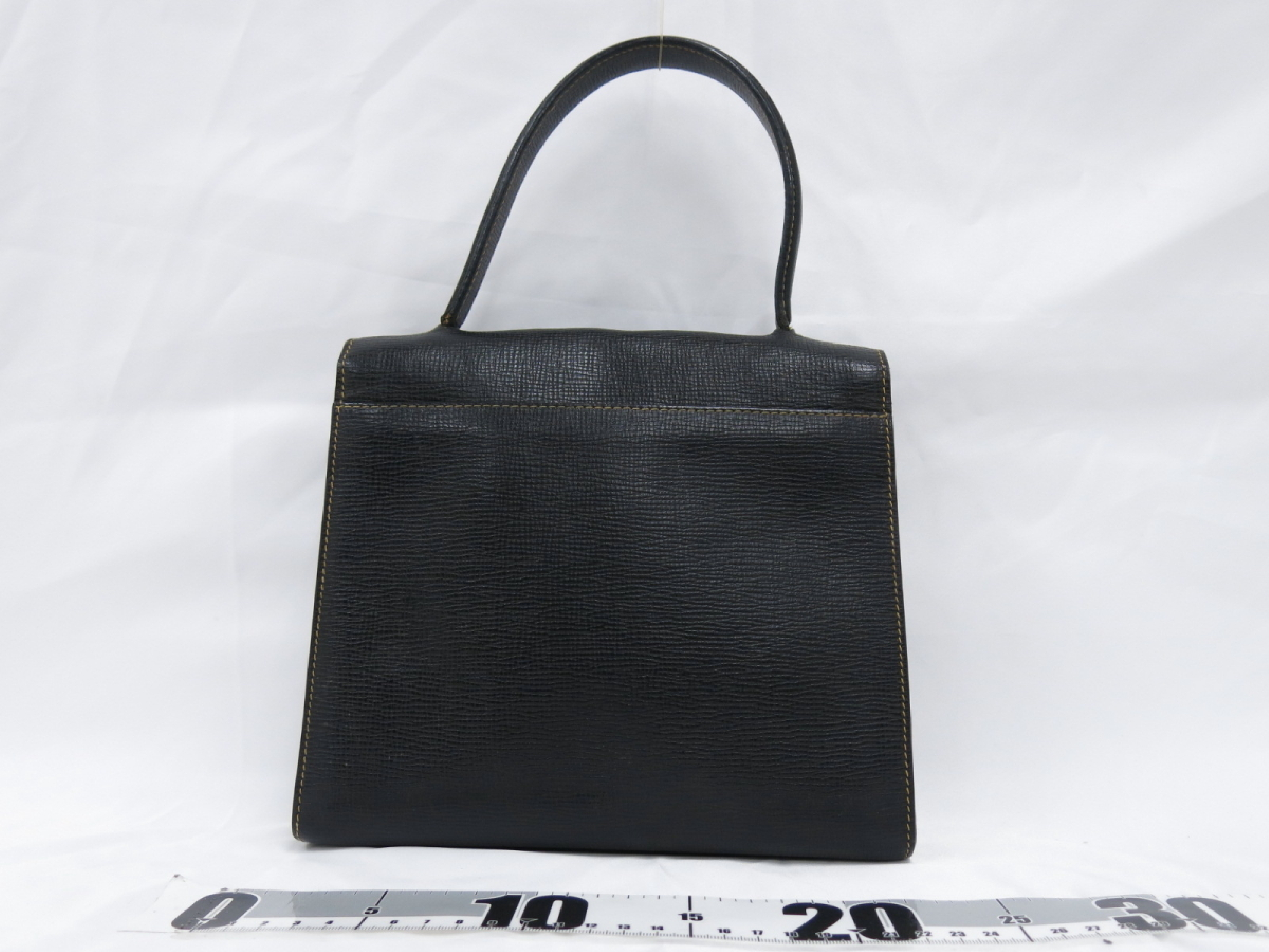 【水曜終了】(10827_0033)CELINE セリーヌ カーフレザー サークルロゴ ハンド バッグ ハンドバッグ