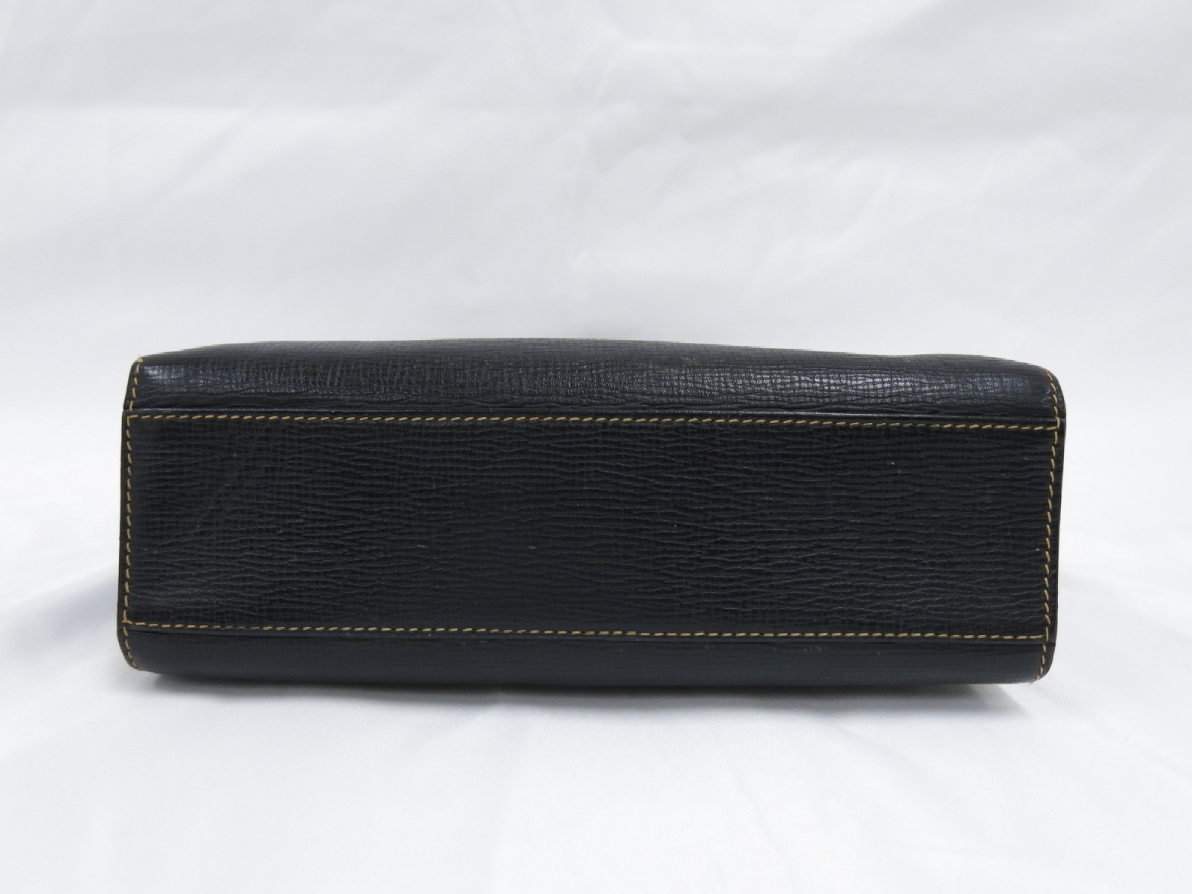 【水曜終了】(10827_0033)CELINE セリーヌ カーフレザー サークルロゴ ハンド バッグ ハンドバッグ