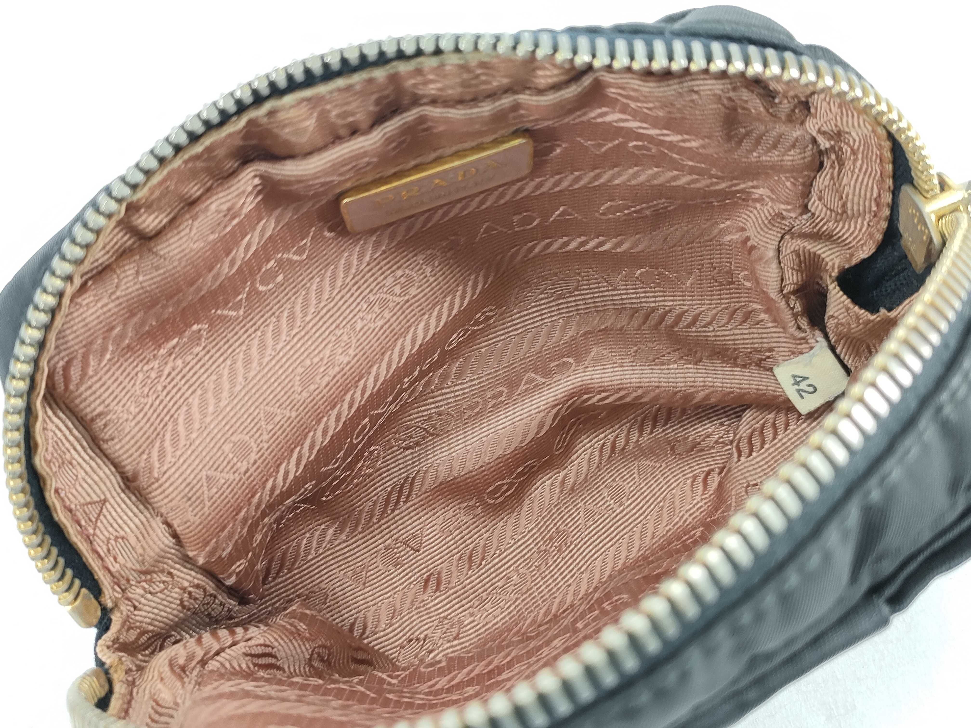 【水曜終了】(10827_0060)PRADA ナイロン リボン ブラック ポーチ