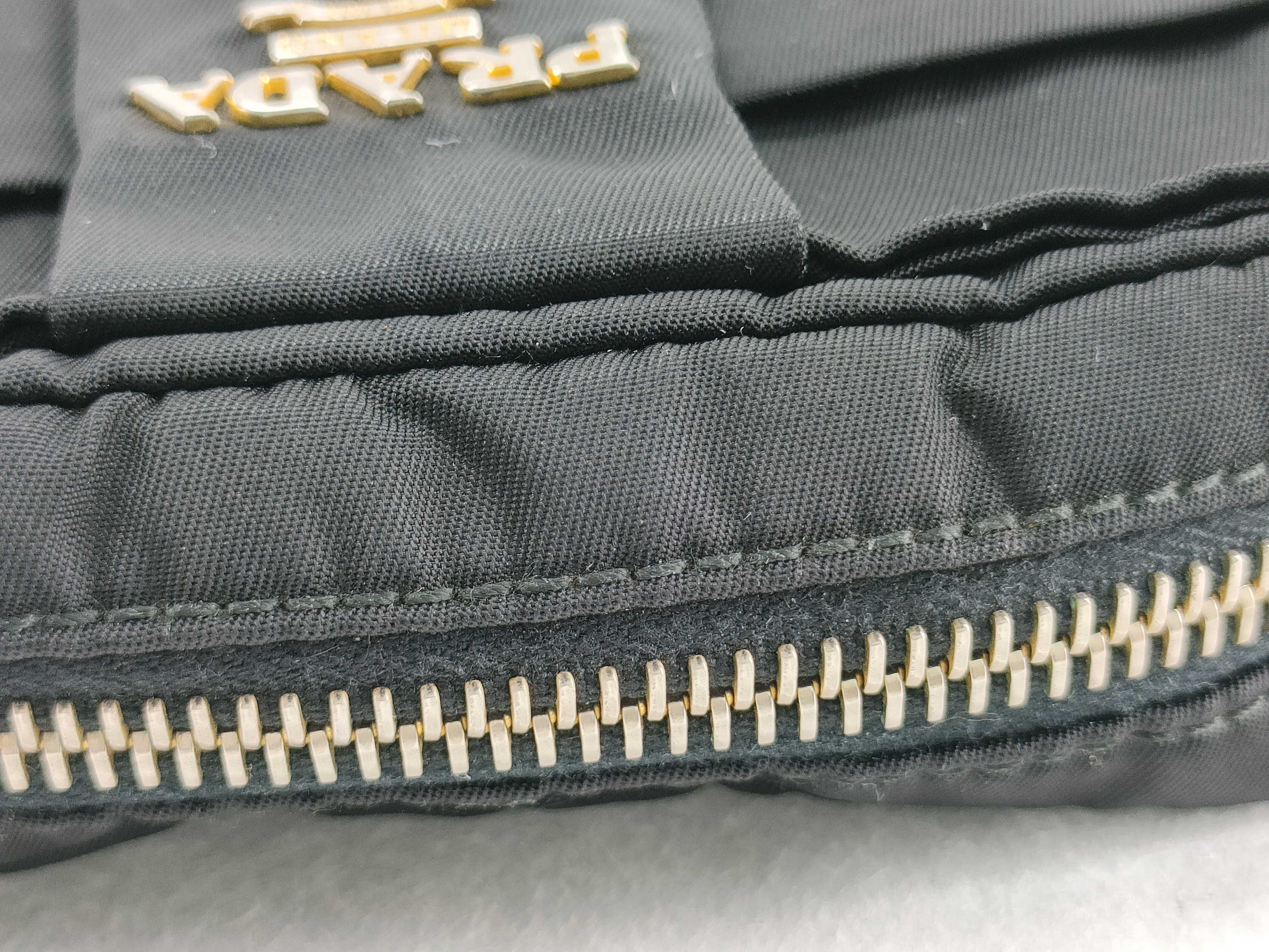 【水曜終了】(10827_0060)PRADA ナイロン リボン ブラック ポーチ