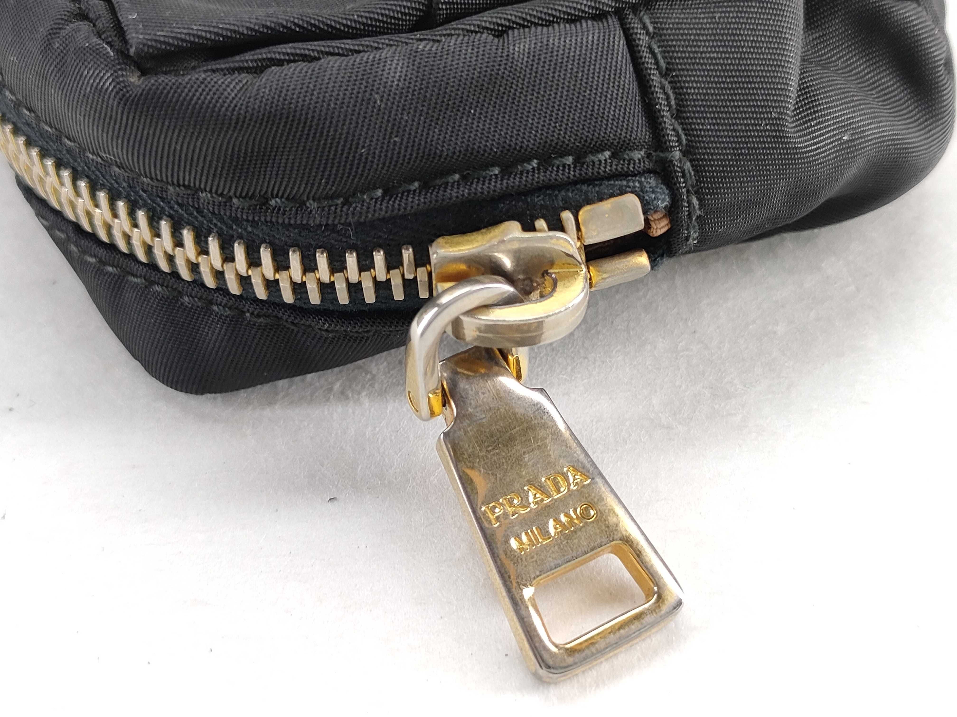 【水曜終了】(10827_0060)PRADA ナイロン リボン ブラック ポーチ