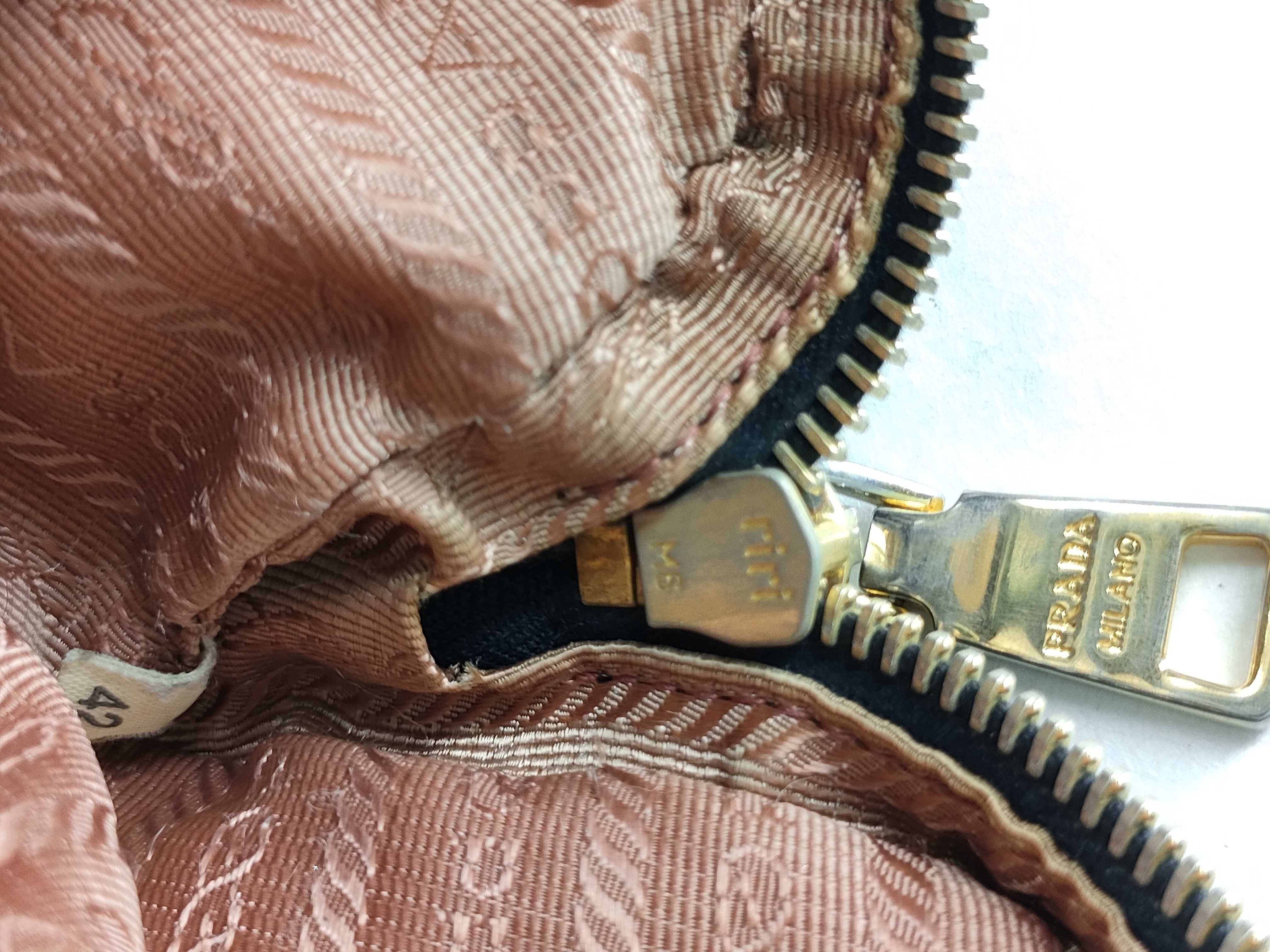 【水曜終了】(10827_0060)PRADA ナイロン リボン ブラック ポーチ