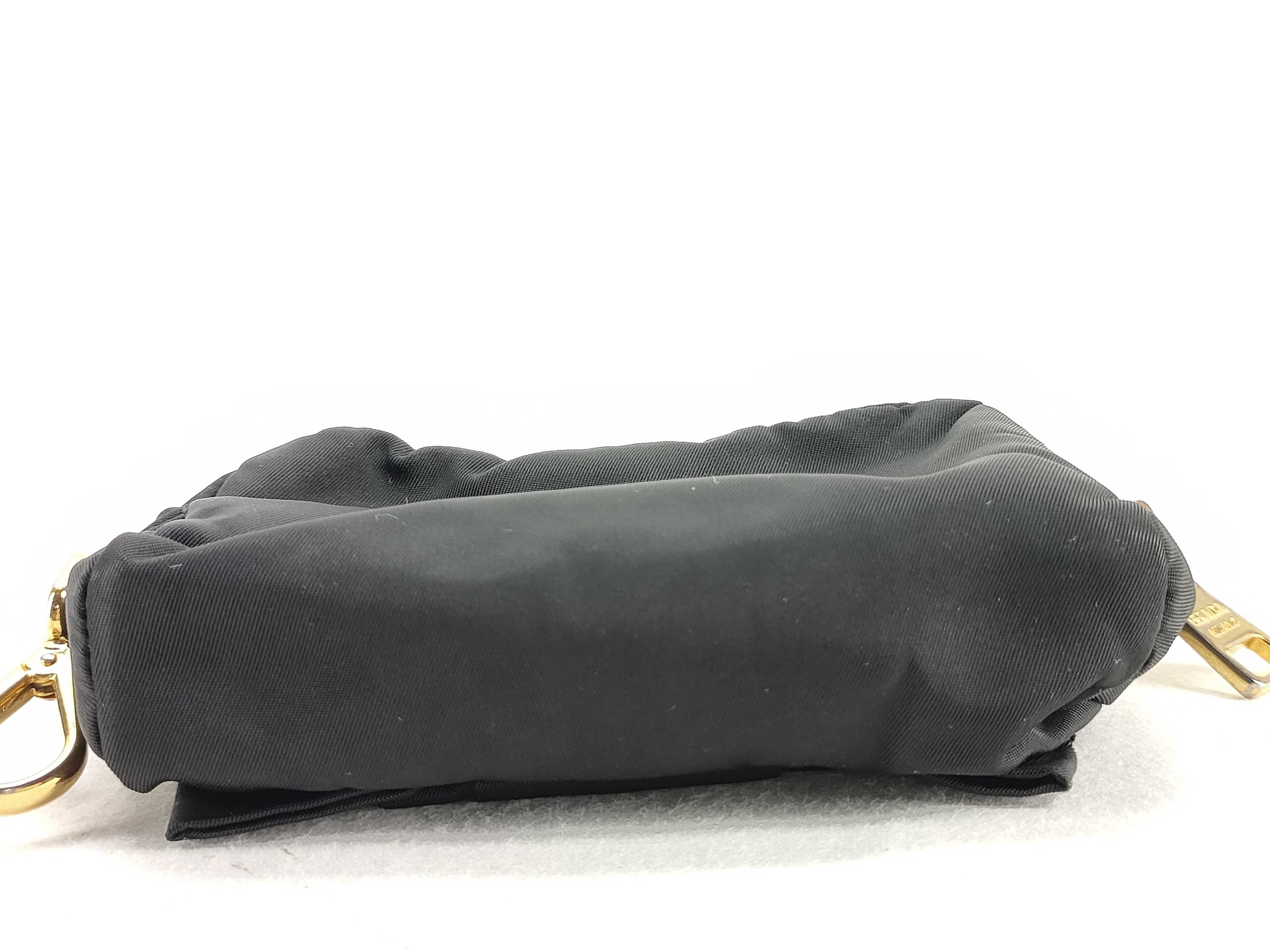 【水曜終了】(10827_0060)PRADA ナイロン リボン ブラック ポーチ