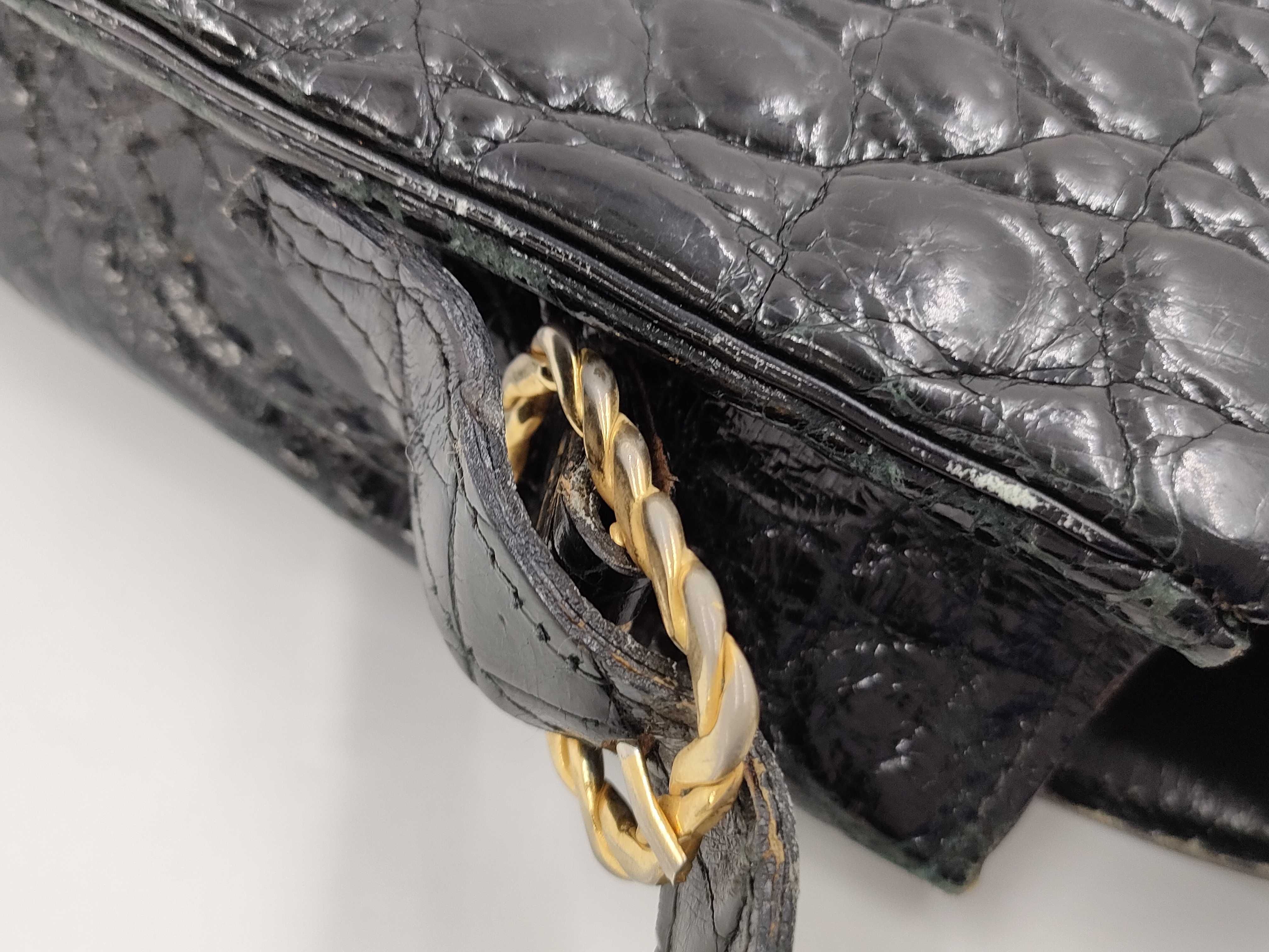 【水曜終了】(10827_0037)▼CELINE セリーヌ クロコ ショルダーバッグ