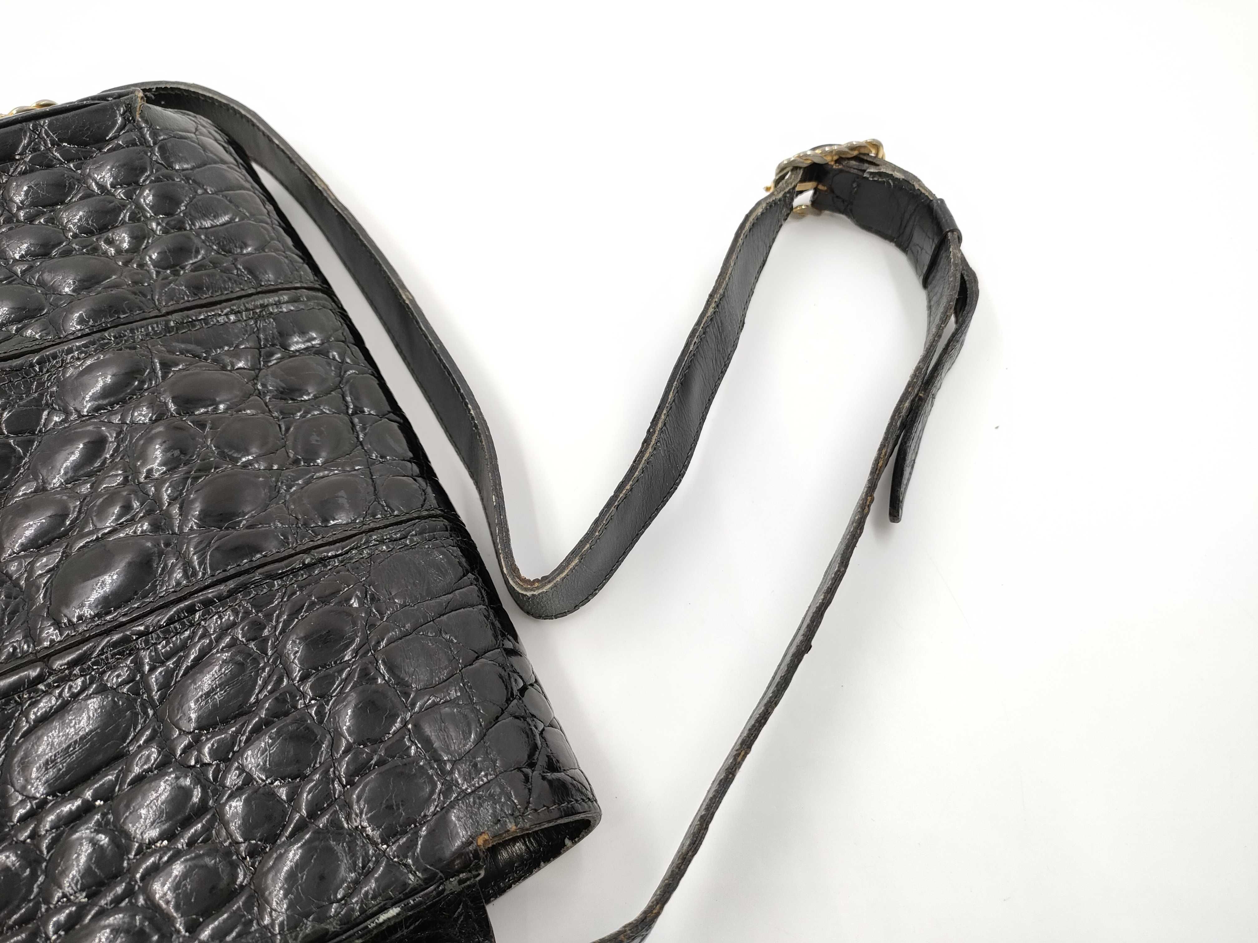 【水曜終了】(10827_0037)▼CELINE セリーヌ クロコ ショルダーバッグ