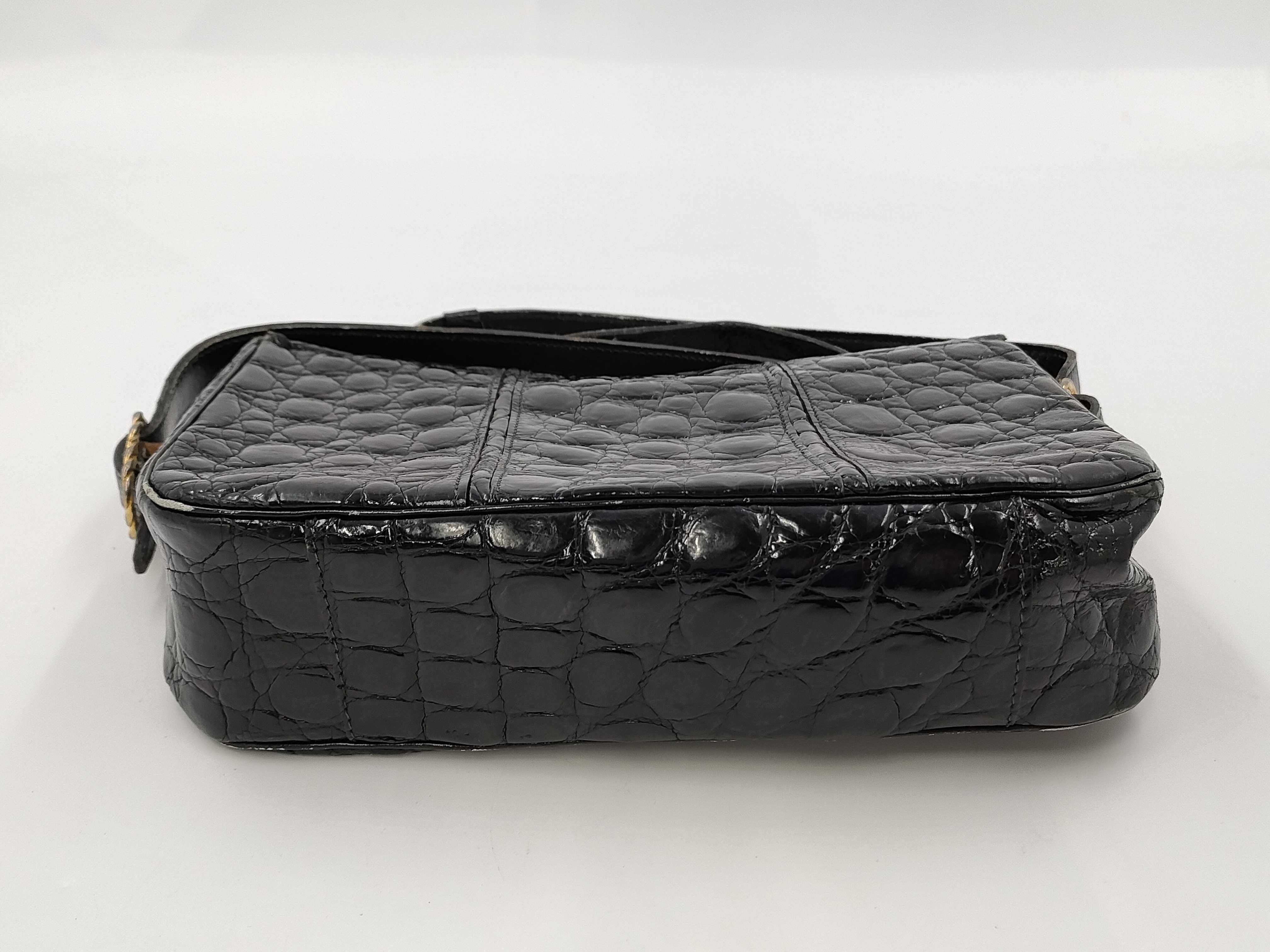 【水曜終了】(10827_0037)▼CELINE セリーヌ クロコ ショルダーバッグ