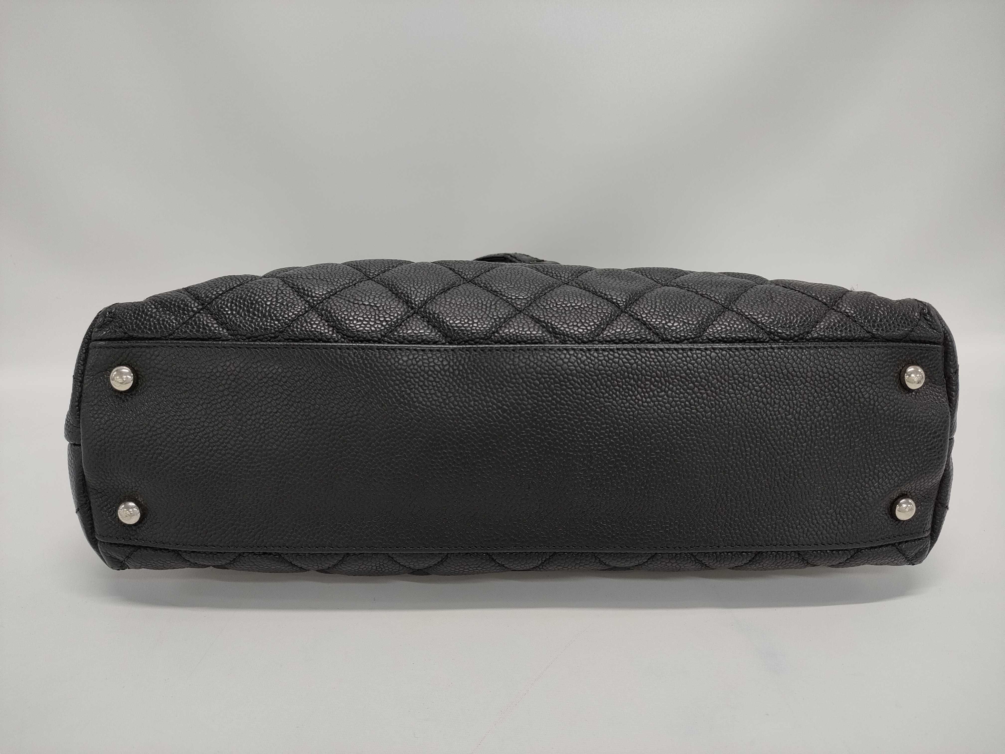 【水曜終了】(10933_0059)CHANEL Chanelバッグ シャネル マトラッセ トートバッグ 黒 シルバー金具 キャビアスキン 19番