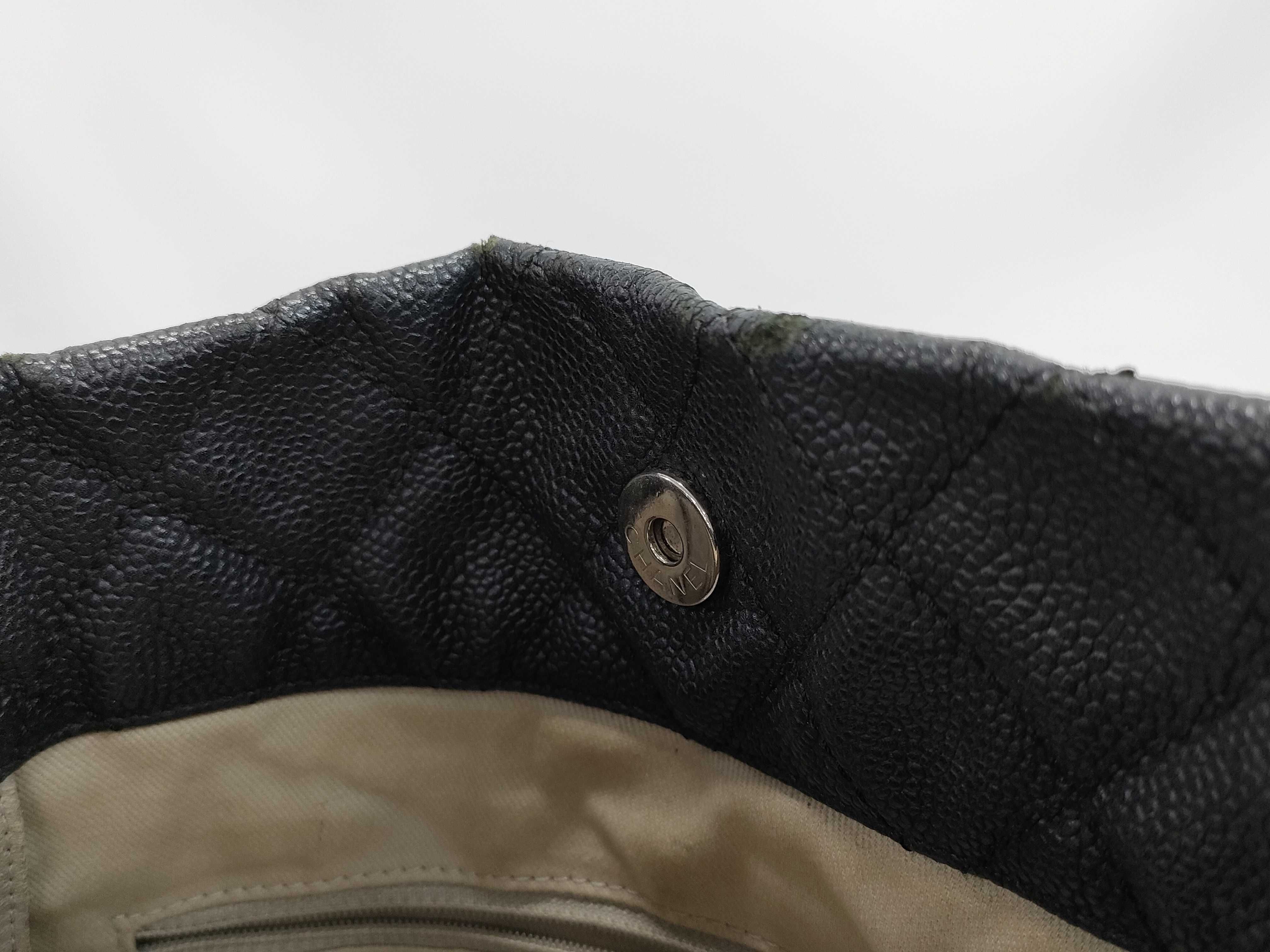 【水曜終了】(10933_0059)CHANEL Chanelバッグ シャネル マトラッセ トートバッグ 黒 シルバー金具 キャビアスキン 19番