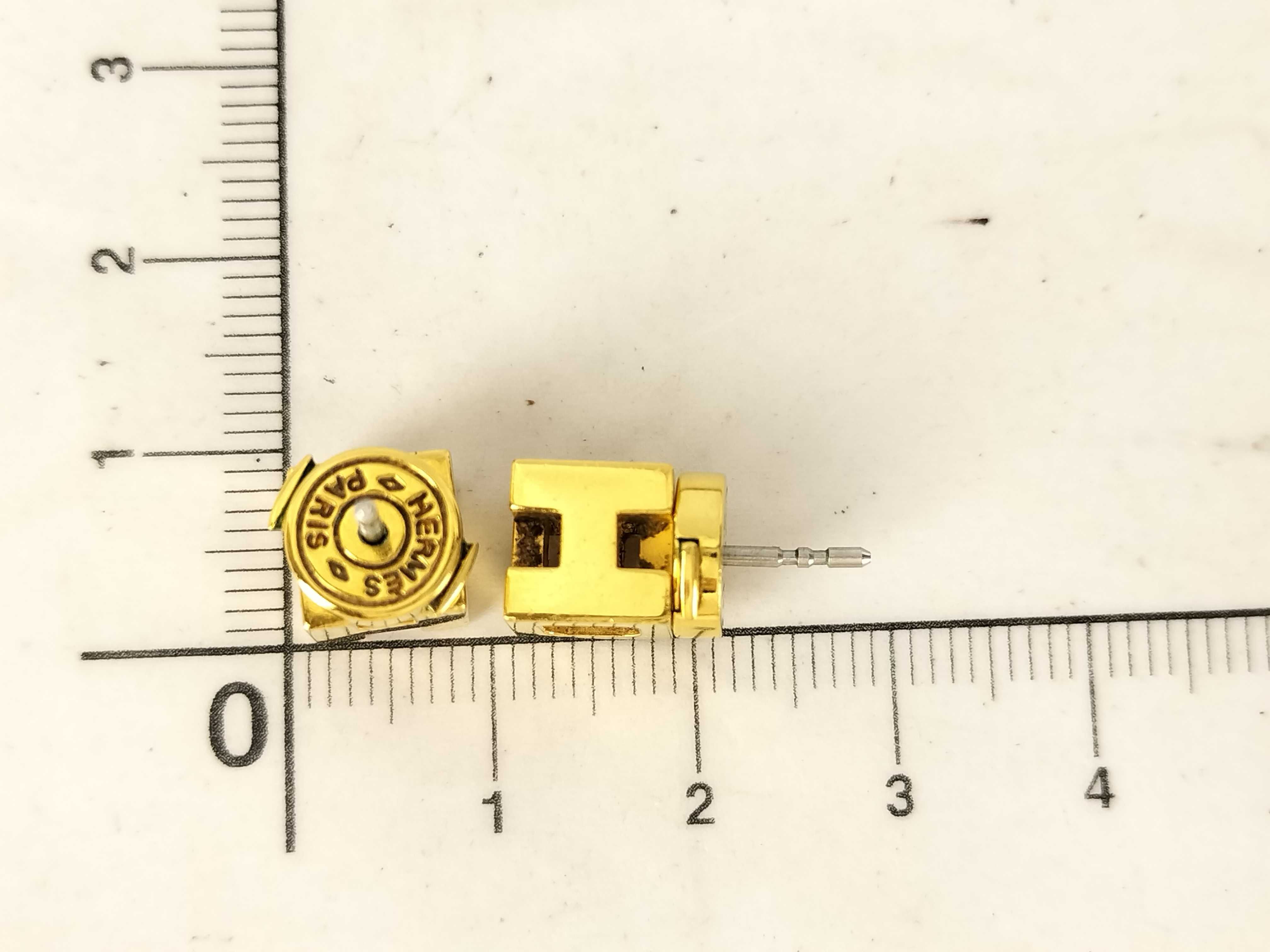 【水曜終了】(10943_0002)HERMES エルメス カージュ ド アッシュ Hキューブ ピアス