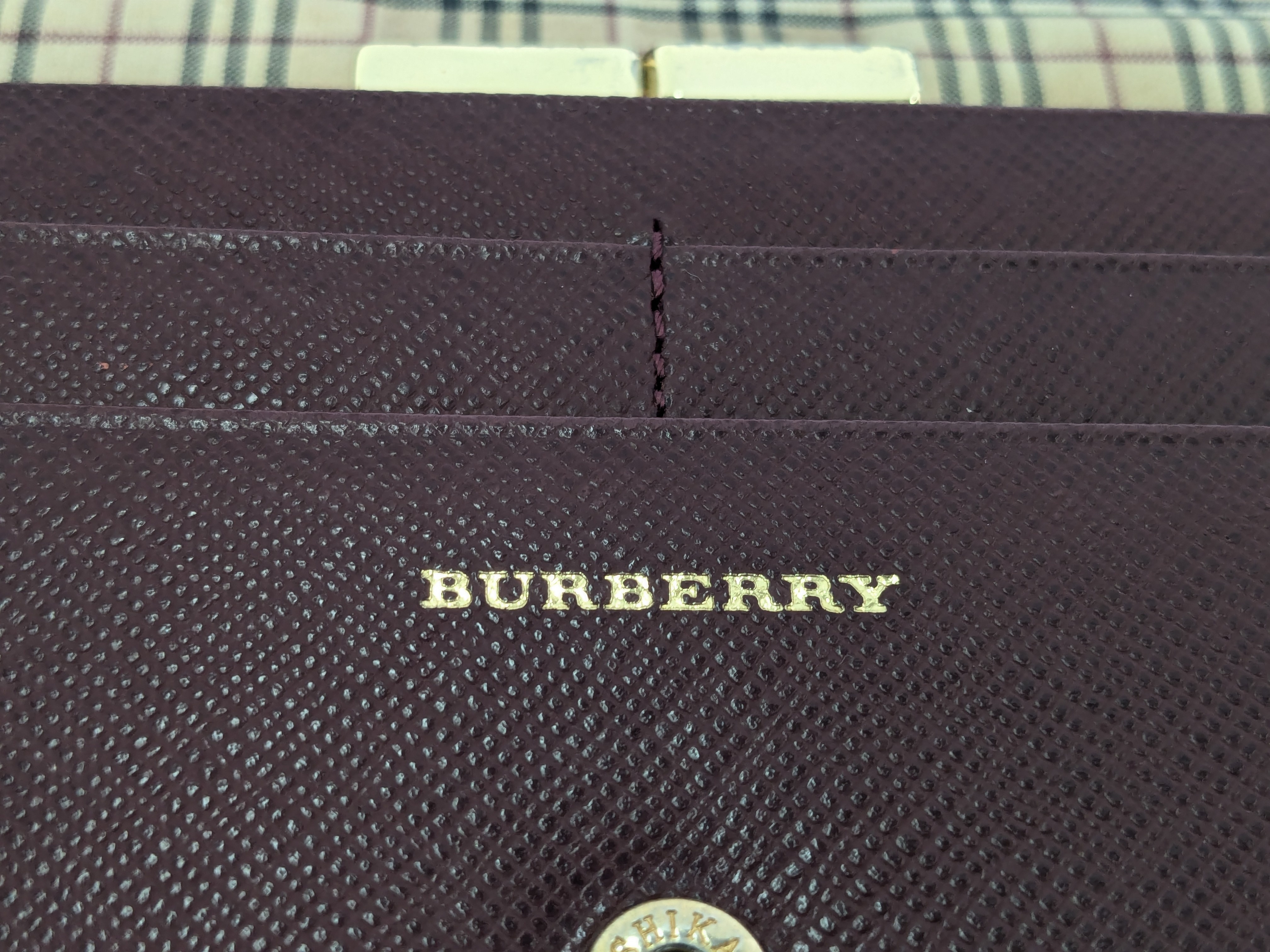 【水曜終了】(10937_0021)BURBERRY バーバリー レザー チェック 財布