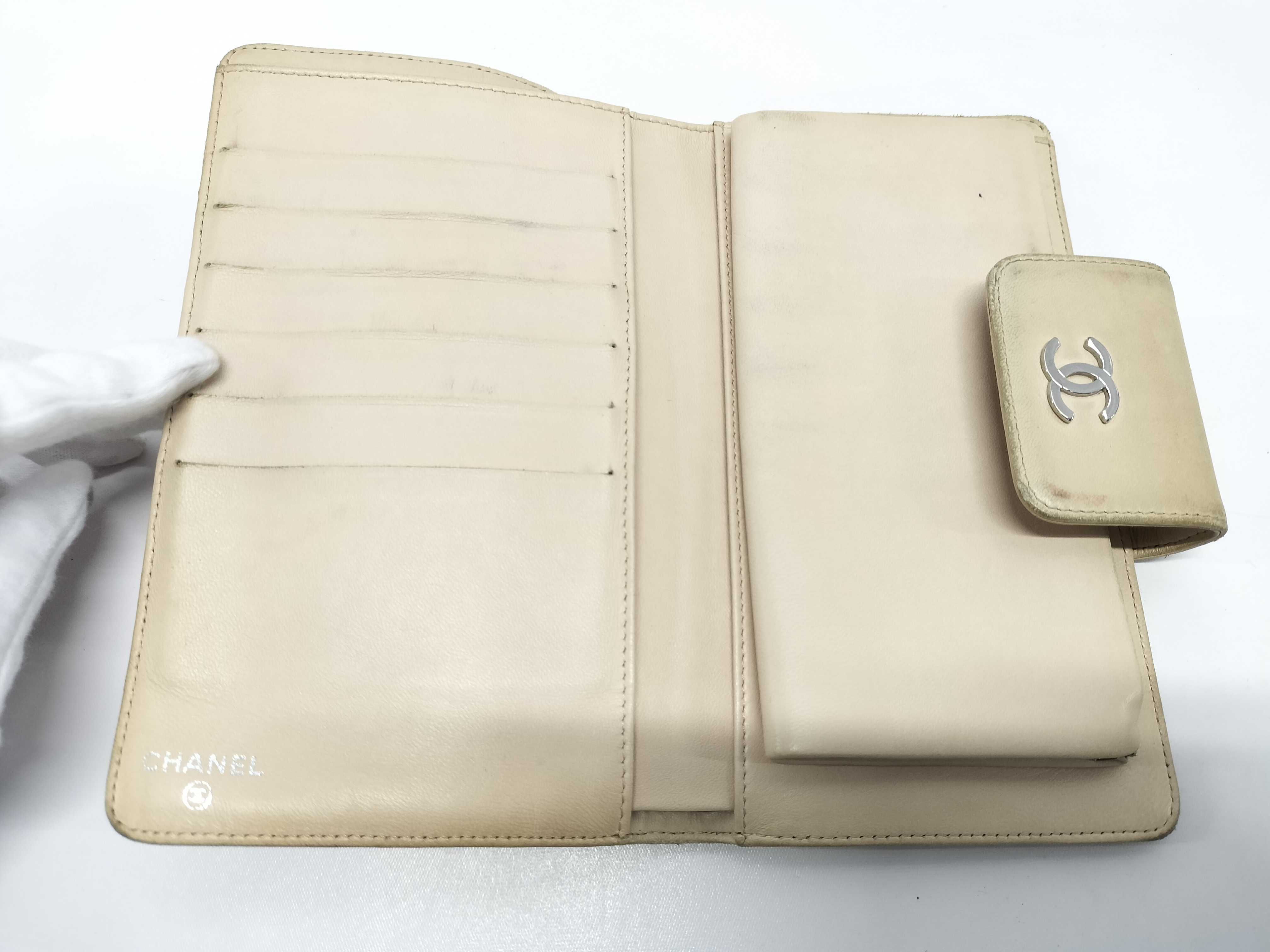 【水曜終了】(10944_0002)CHANEL シャネル アイコン ラムスキン 財布 ココマーク ホワイト