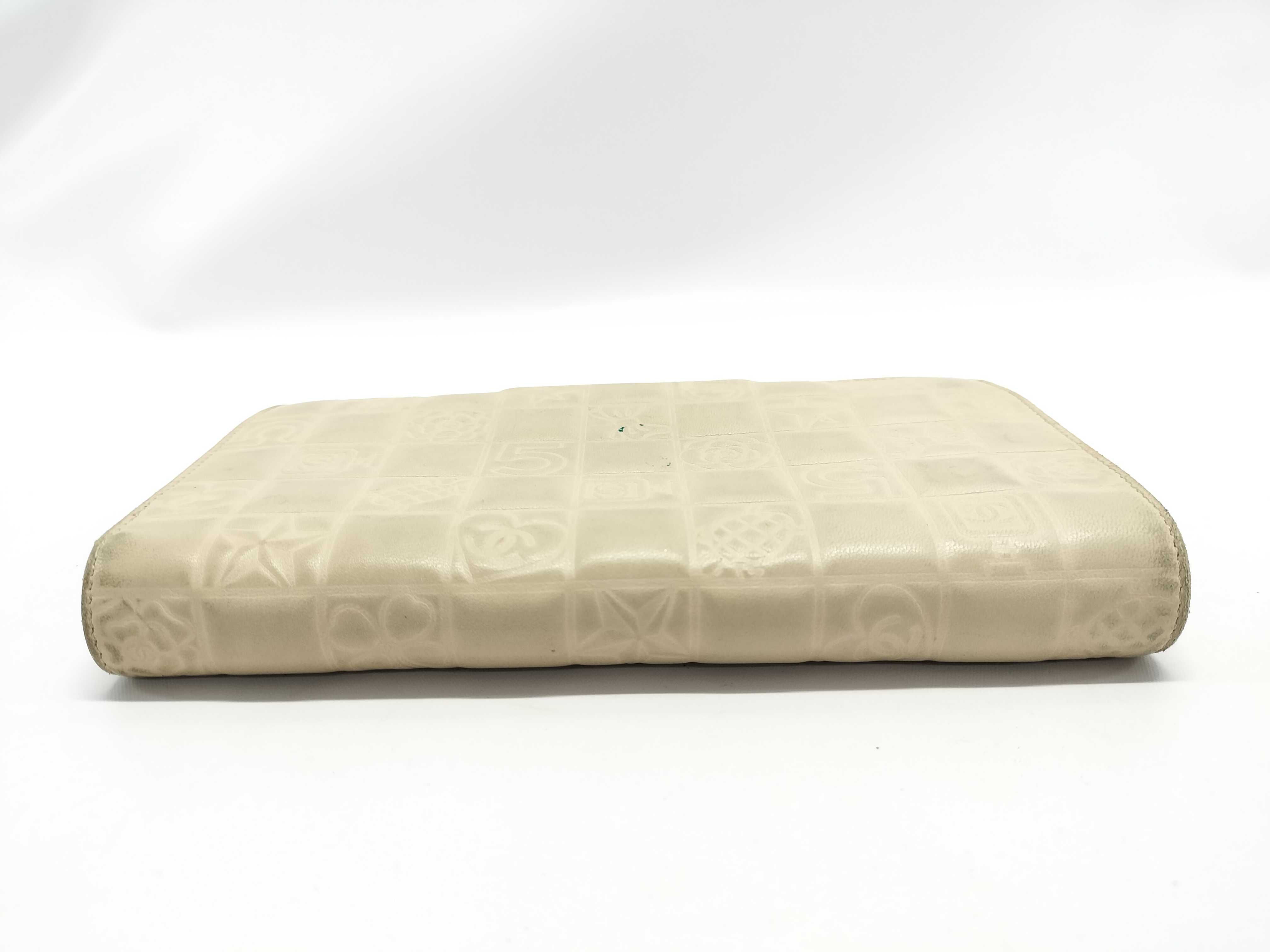 【水曜終了】(10944_0002)CHANEL シャネル アイコン ラムスキン 財布 ココマーク ホワイト