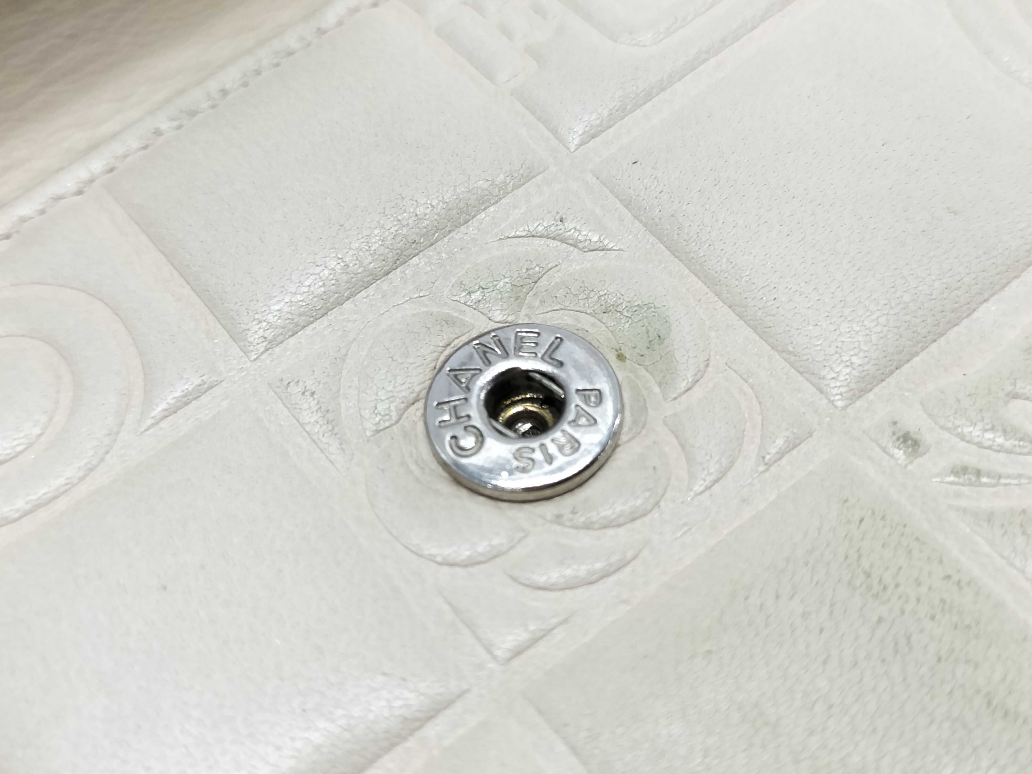 【水曜終了】(10944_0002)CHANEL シャネル アイコン ラムスキン 財布 ココマーク ホワイト