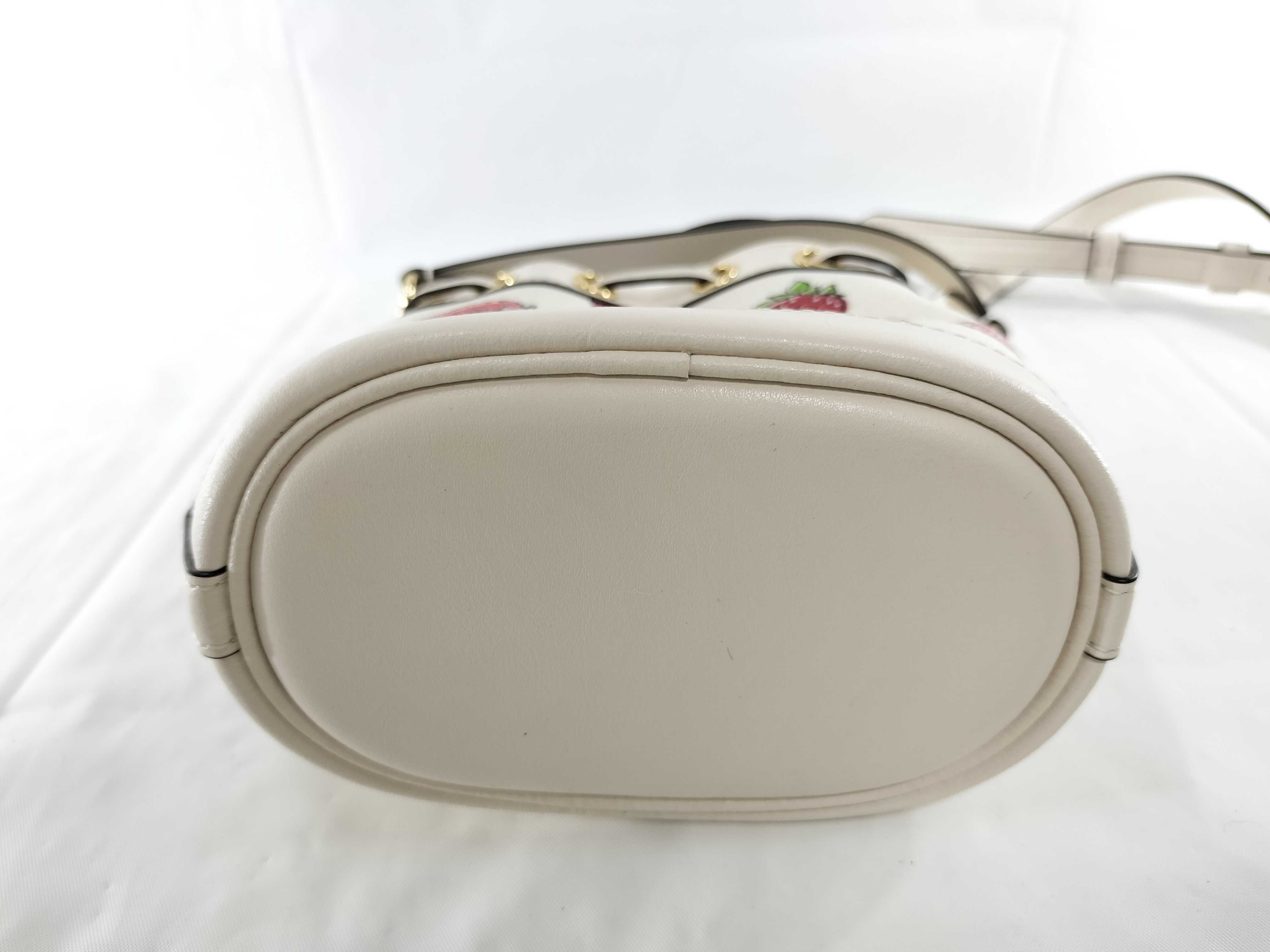 【水曜終了】(10698_0071)COACH CAL11 ミニバケット ストロベリープリント 2WAY ショルダーバッグ