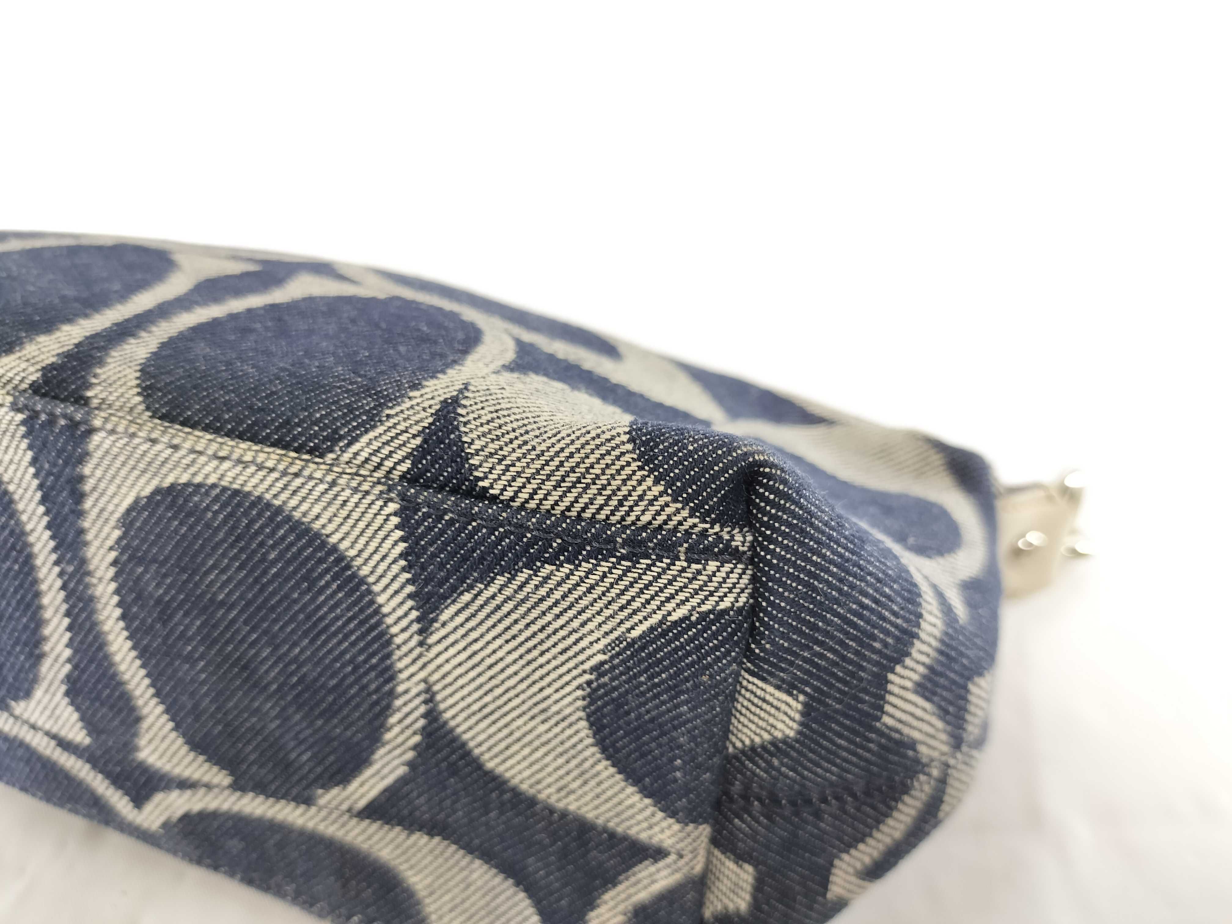 【水曜終了】(10698_0072)COACH デニム シグネチャー ミニハンド ハンドバッグ