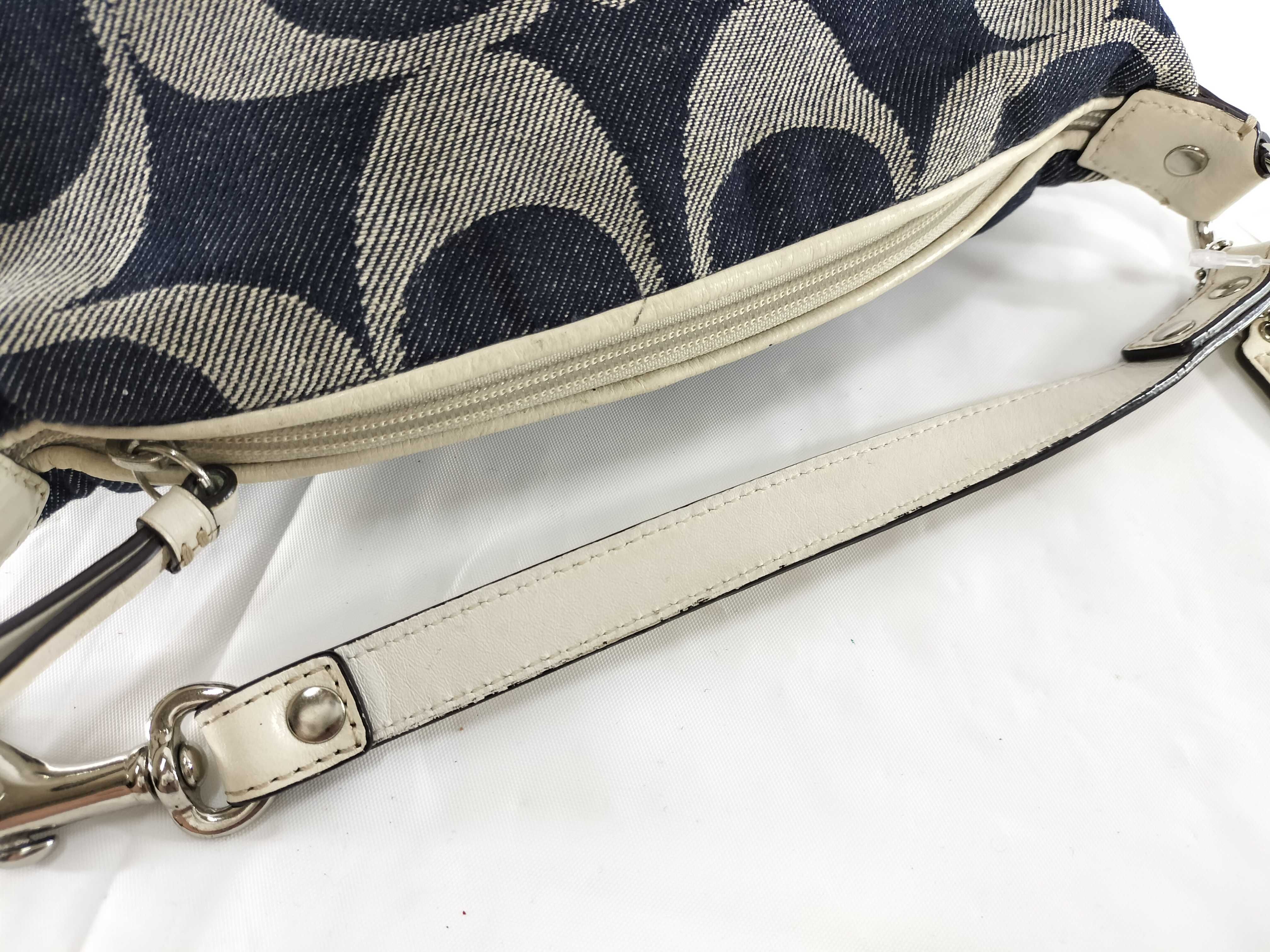 【水曜終了】(10698_0072)COACH デニム シグネチャー ミニハンド ハンドバッグ