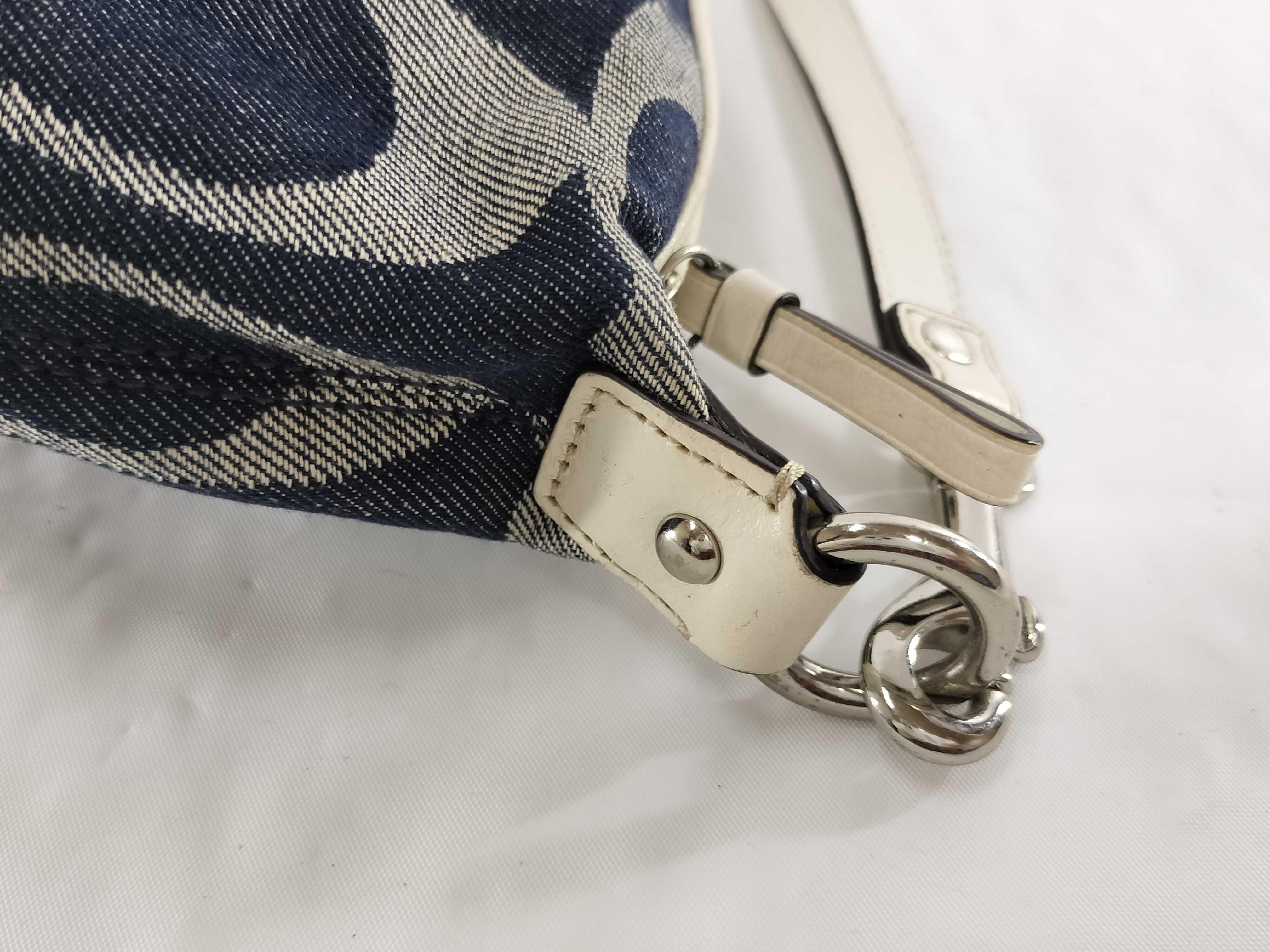 【水曜終了】(10698_0072)COACH デニム シグネチャー ミニハンド ハンドバッグ