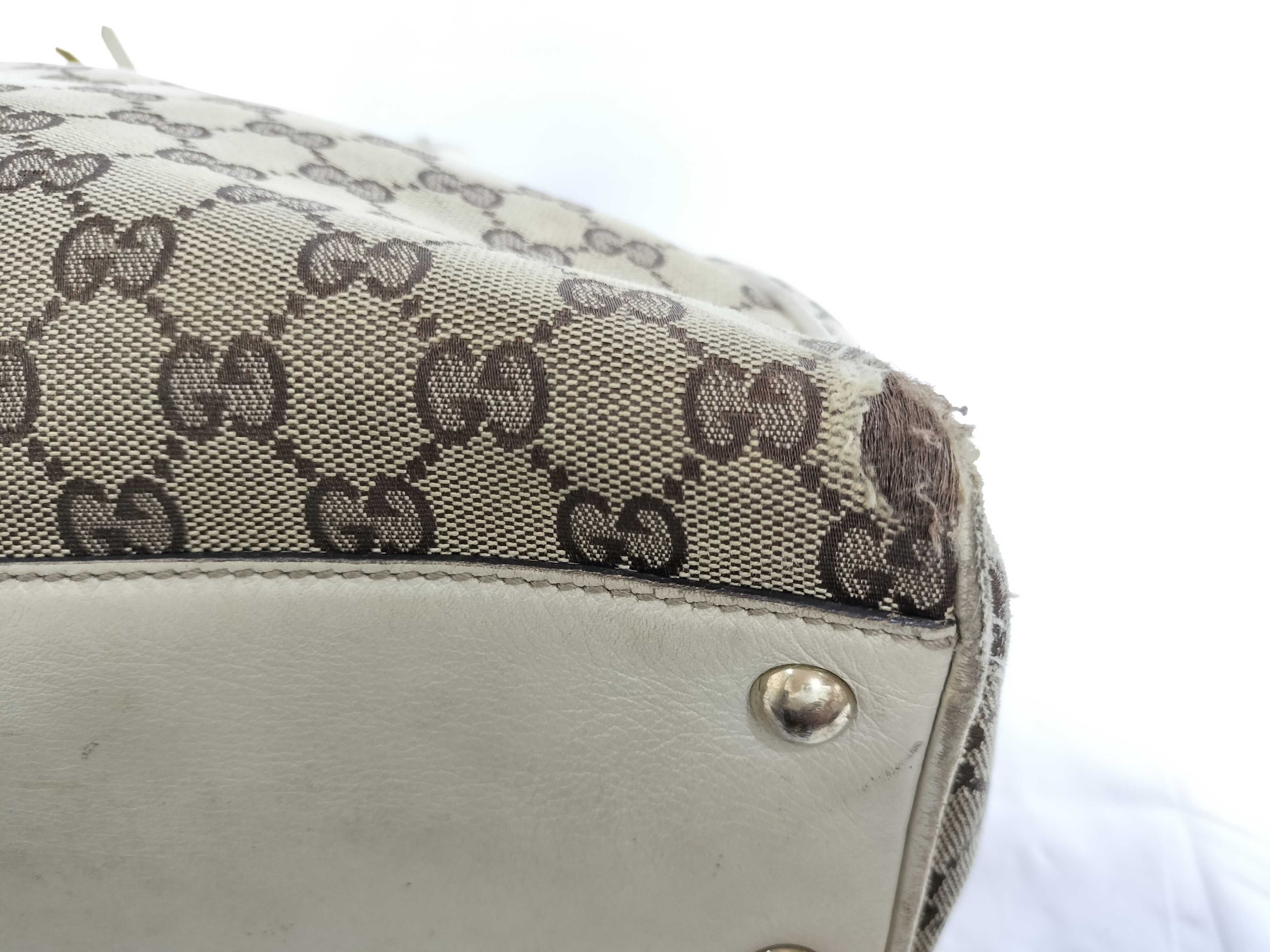 【水曜終了】(10709_0007)GUCCI GGキャンバス 170206 バンブー タッセル トートバッグ トートバッグ