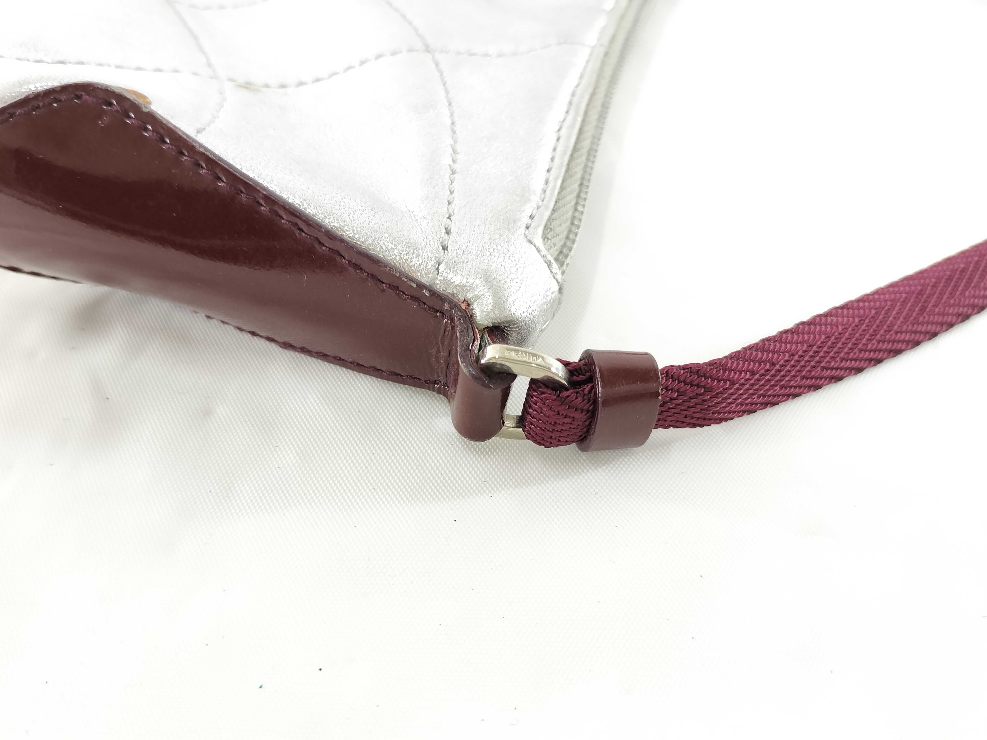 【水曜終了】(10702_0042)PRADA プラダ メタリック ライン ミニバッグ ショルダーバッグ