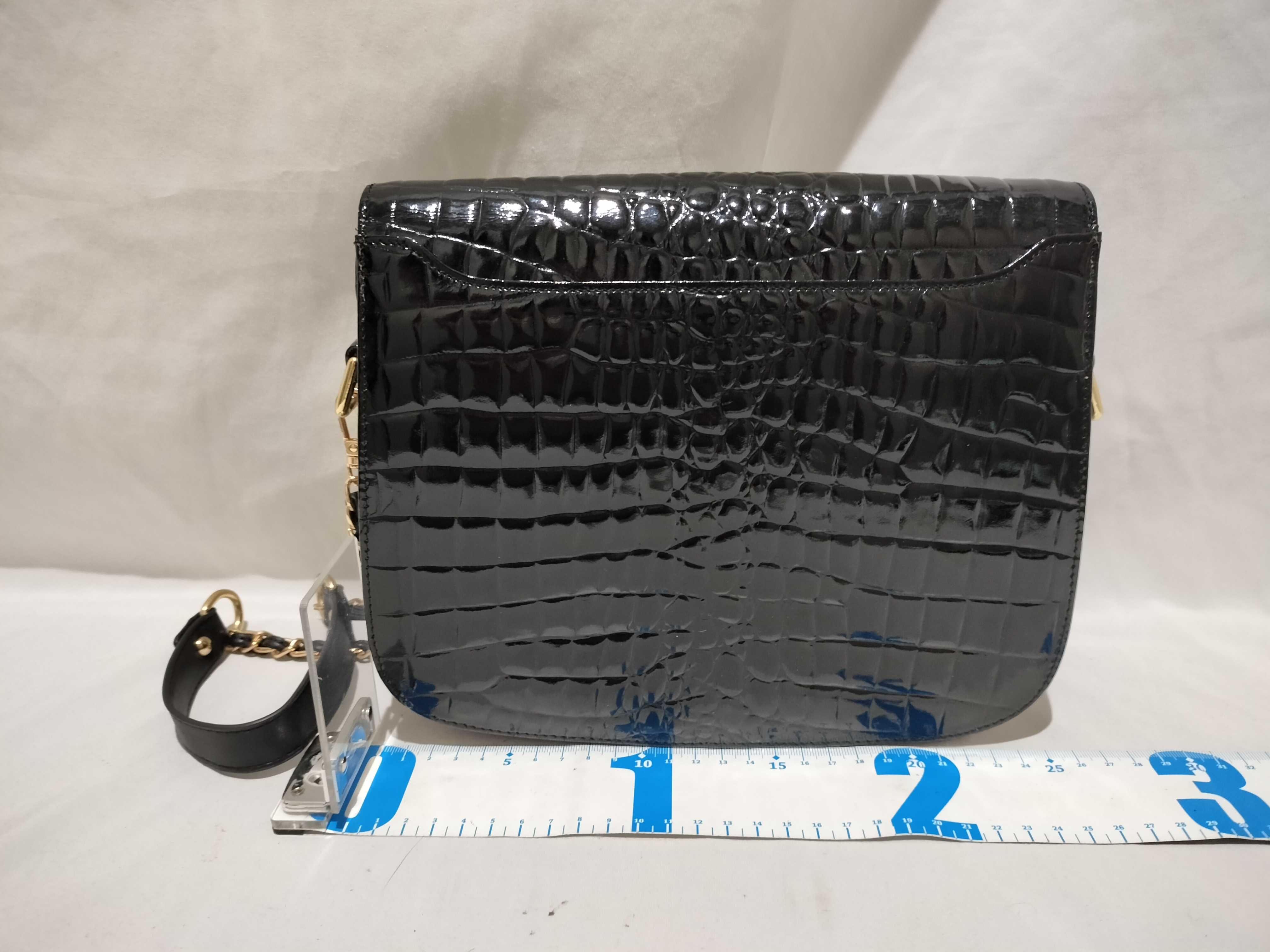 【水曜終了】(10709_0001)▼GUCCI パフューム クロコダイル風 チェーン ショルダー オールド ショルダーバッグ