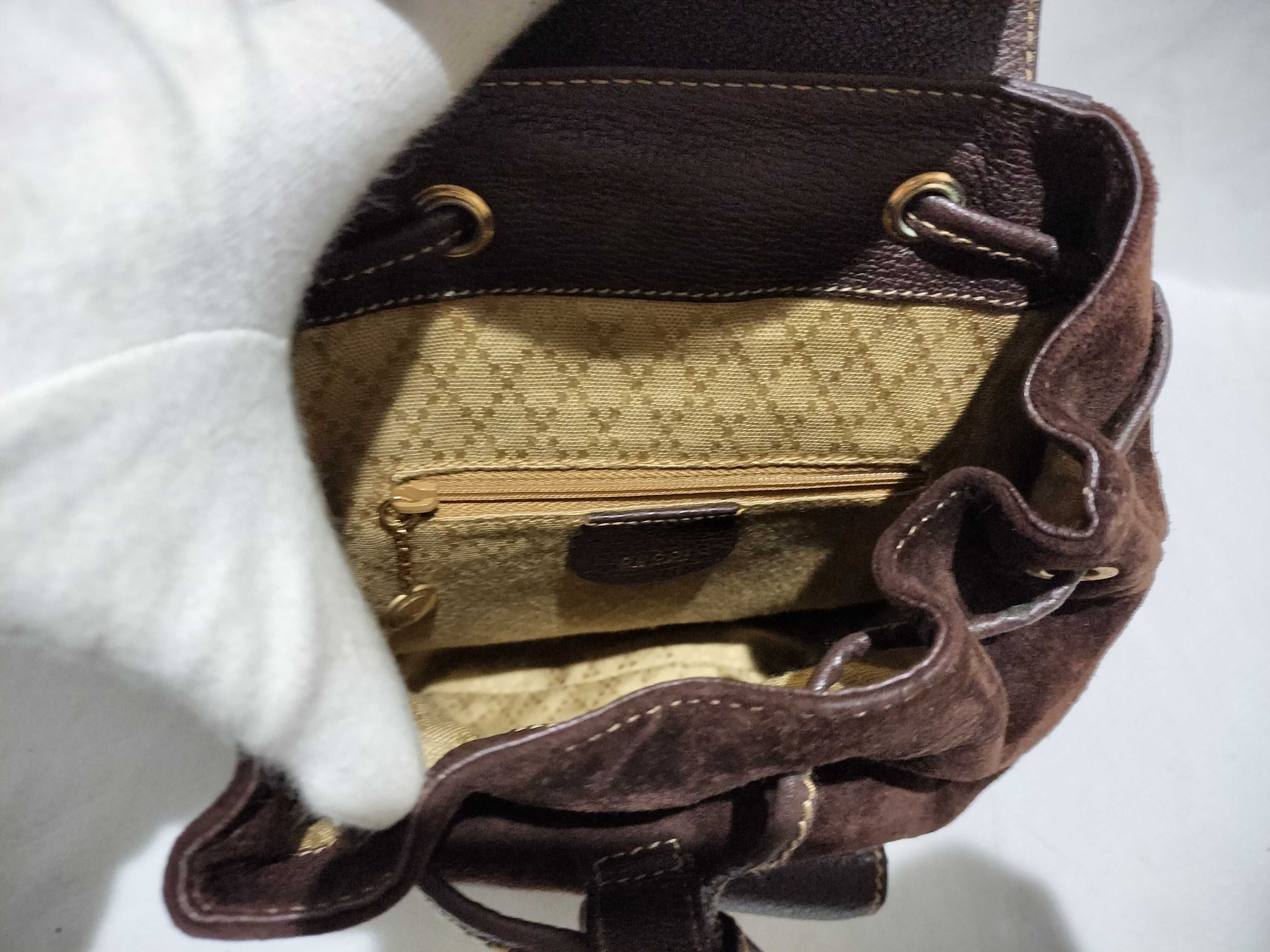 【水曜終了】(10709_0010)GUCCI バンブー 003 1705 0030 リュック 巾着 スエード リュックサック