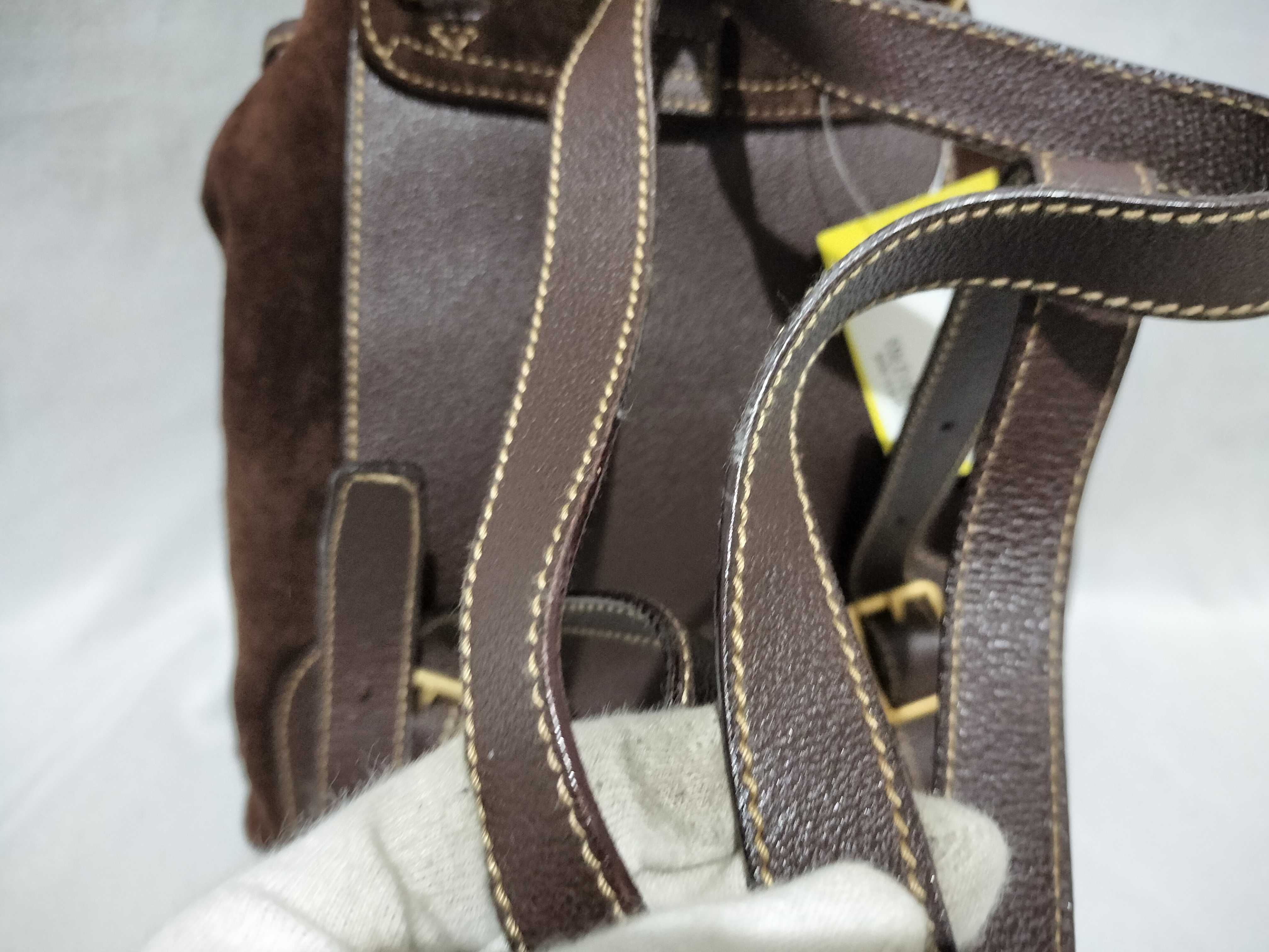 【水曜終了】(10709_0010)GUCCI バンブー 003 1705 0030 リュック 巾着 スエード リュックサック