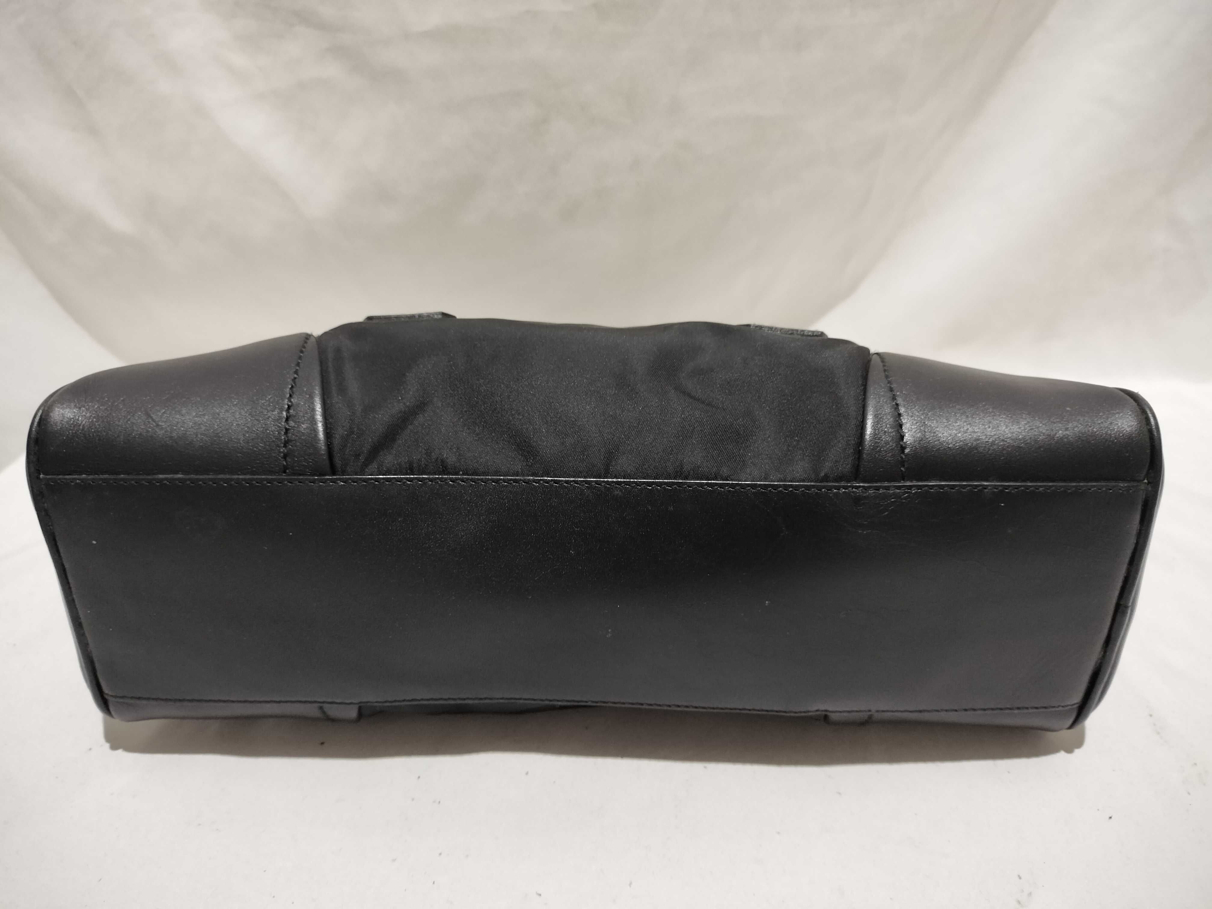 【水曜終了】(10709_0089)PRADA ナイロン レザー切替/ミニボストン/変色考慮 ハンドバッグ