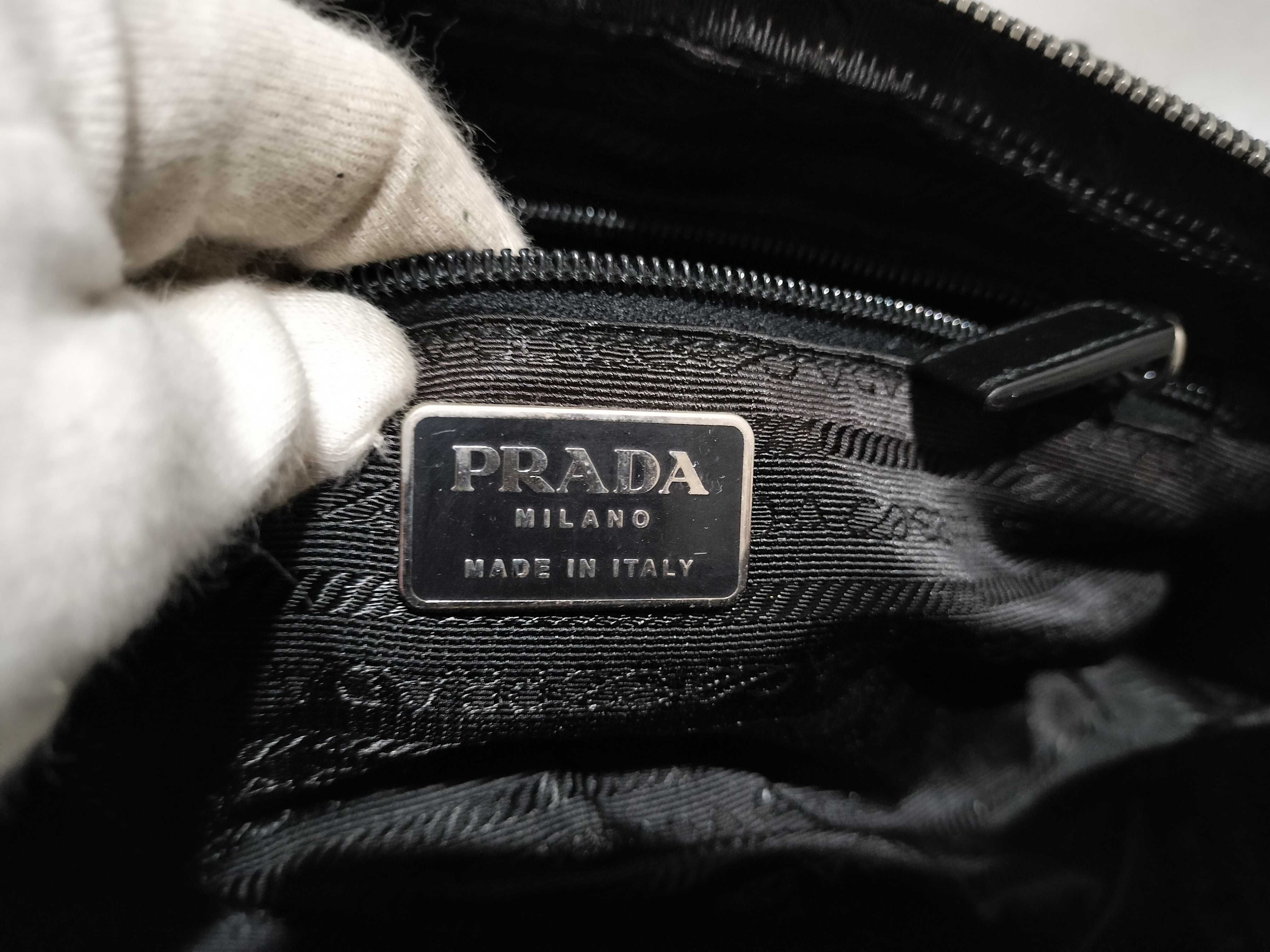 【水曜終了】(10709_0089)PRADA ナイロン レザー切替/ミニボストン/変色考慮 ハンドバッグ