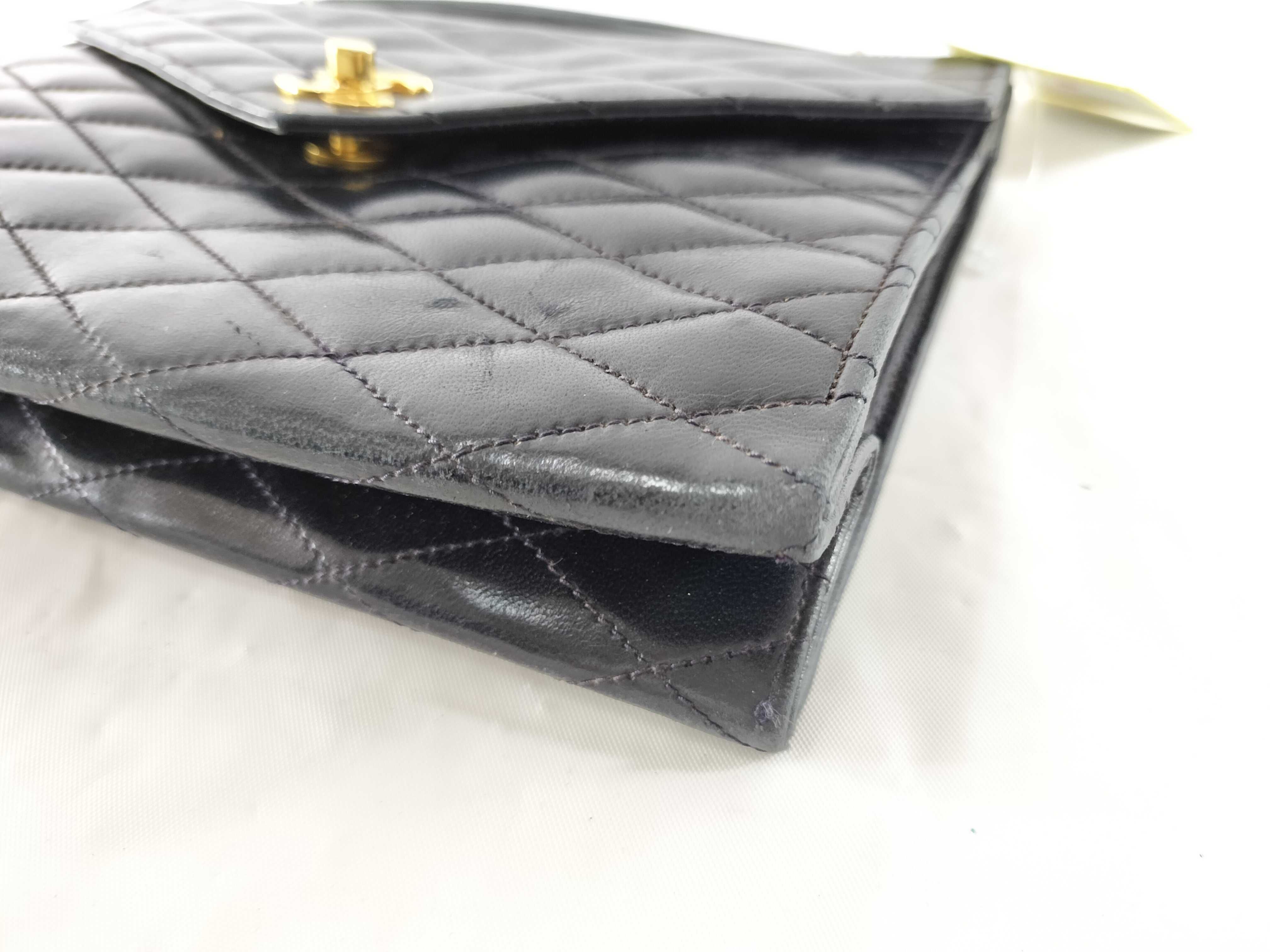 【水曜終了】(10707_0003)CHANEL ラムスキン ハンドバッグ ハンドバッグ