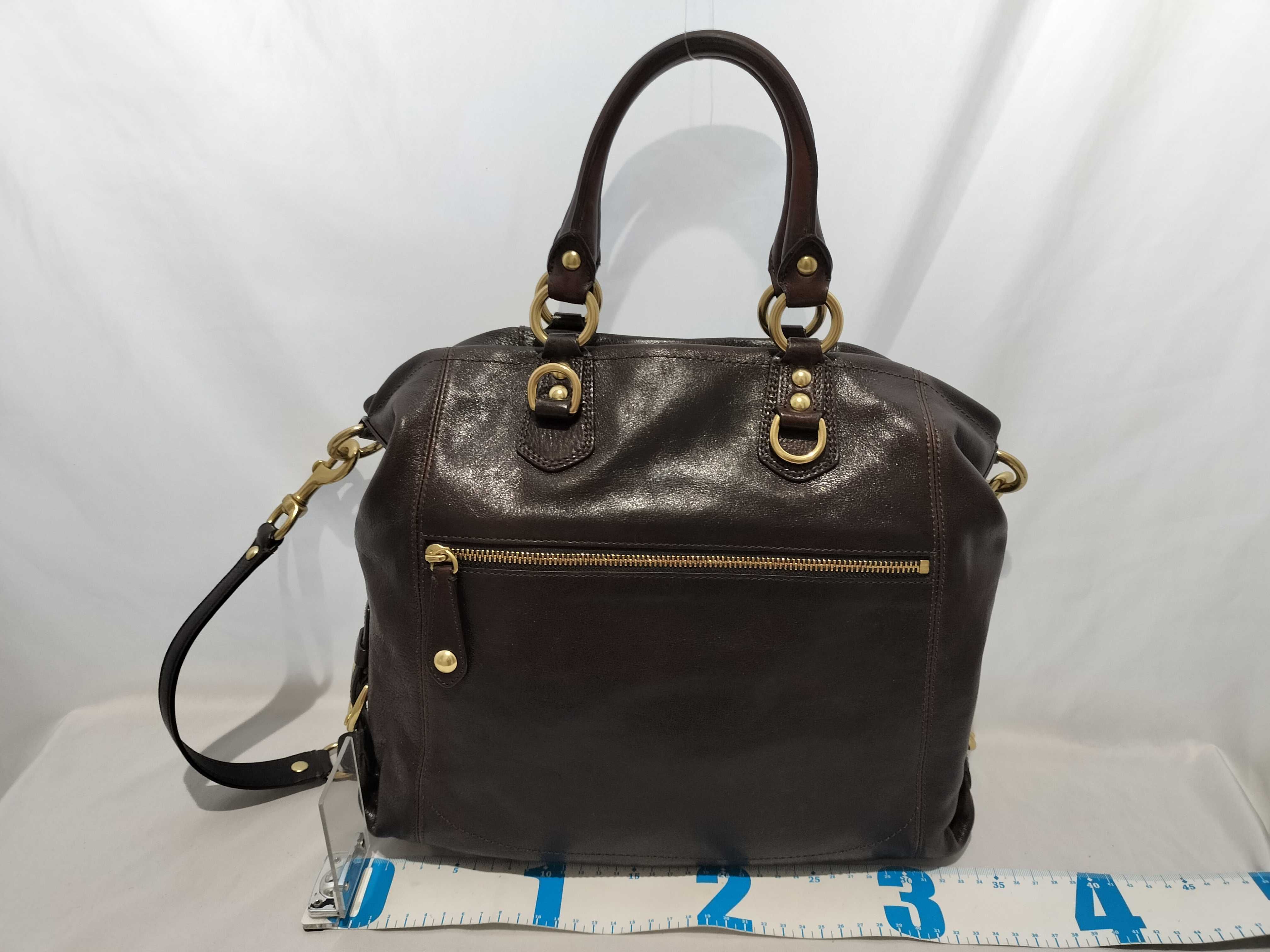 【水曜終了】(10699_0065)COACH 12935 マディソンレザージュリアン ブラウン レザー ショルダーバッグ