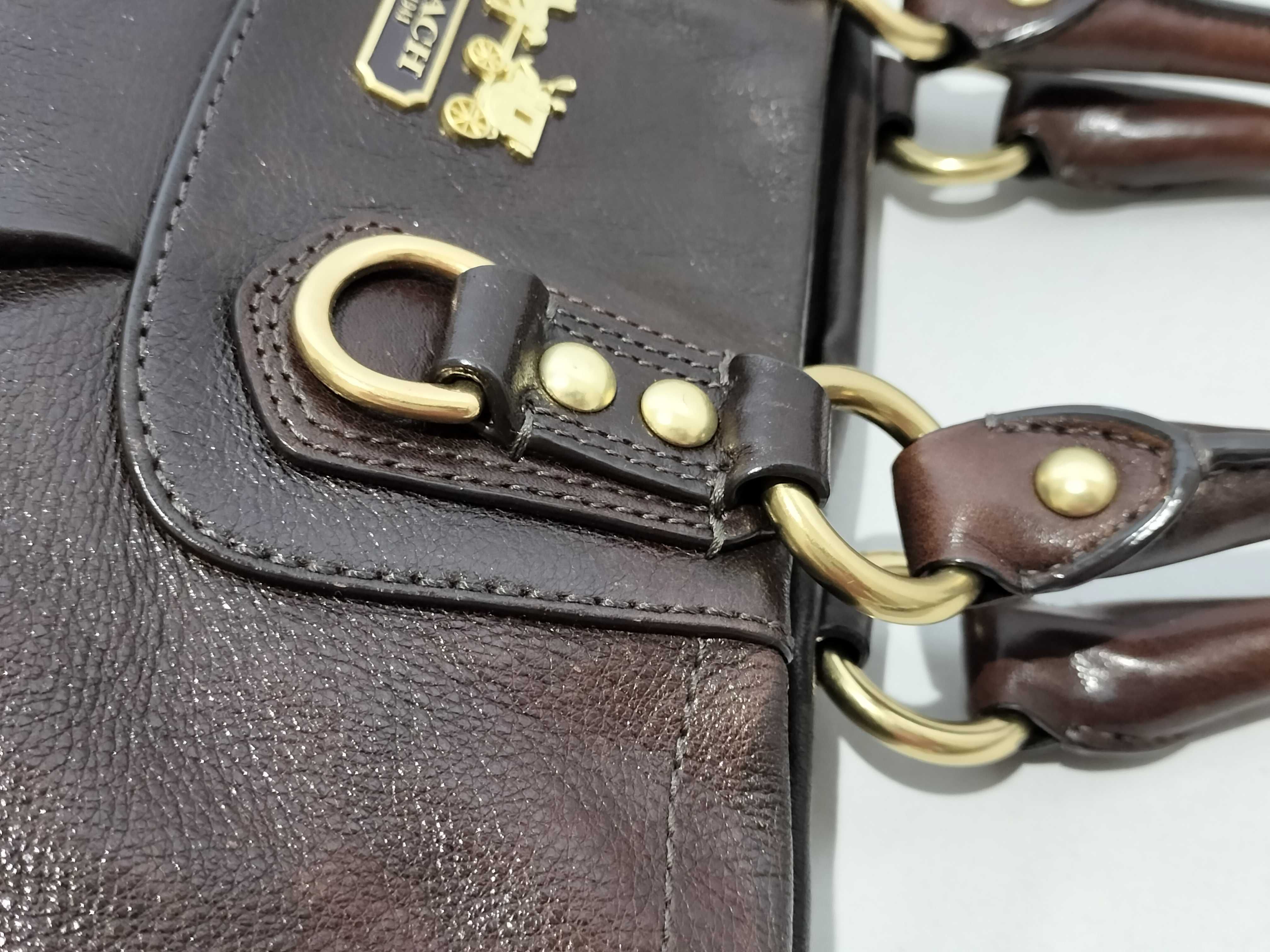 【水曜終了】(10699_0065)COACH 12935 マディソンレザージュリアン ブラウン レザー ショルダーバッグ