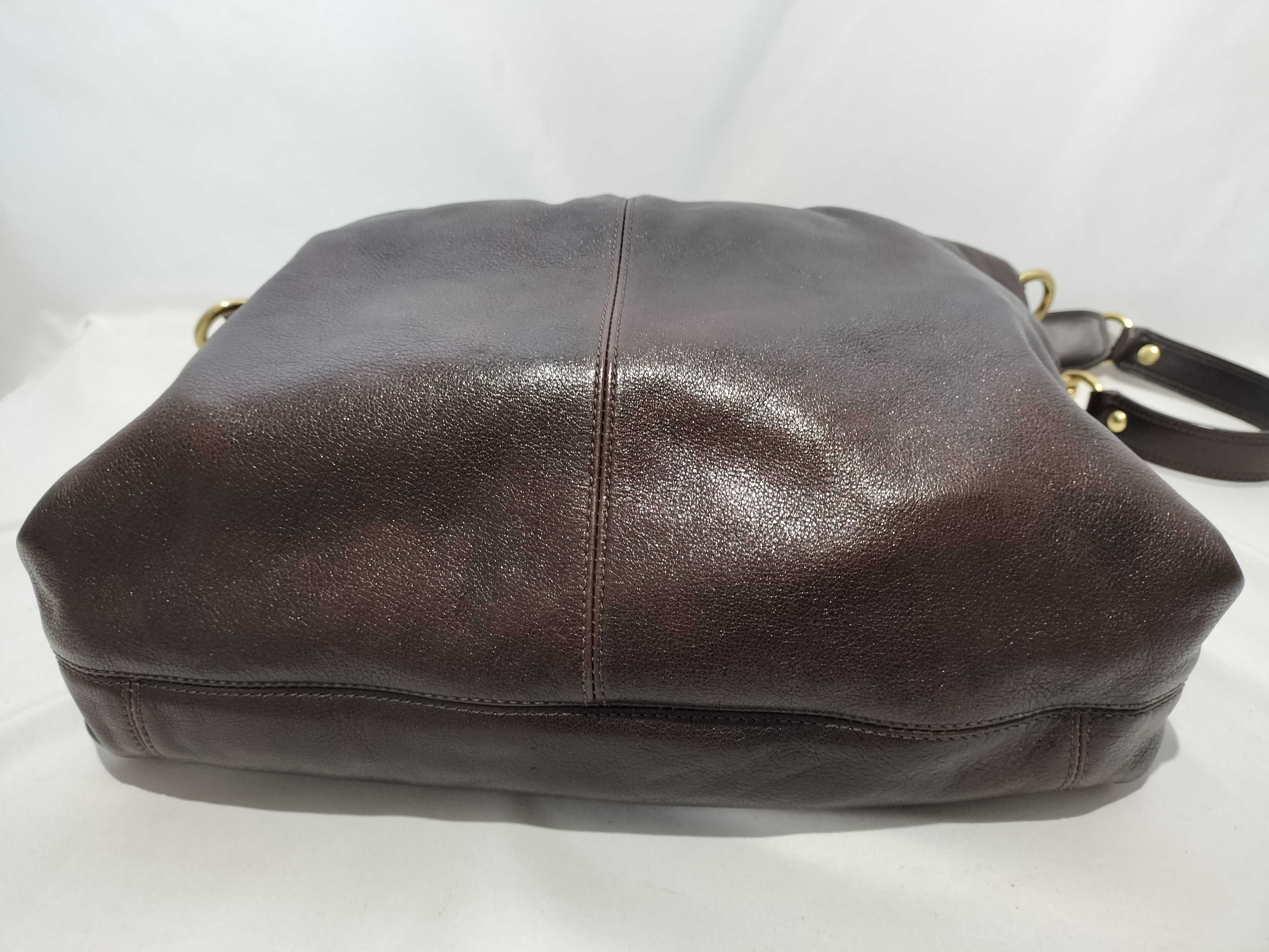 【水曜終了】(10699_0065)COACH 12935 マディソンレザージュリアン ブラウン レザー ショルダーバッグ